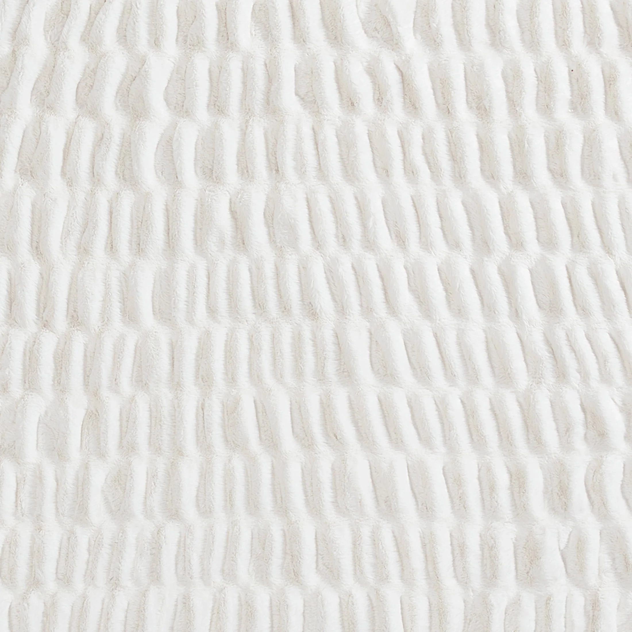 Better Homes & Gardens Ruched Faux Fur Throw Blanket, White, Standard Throw