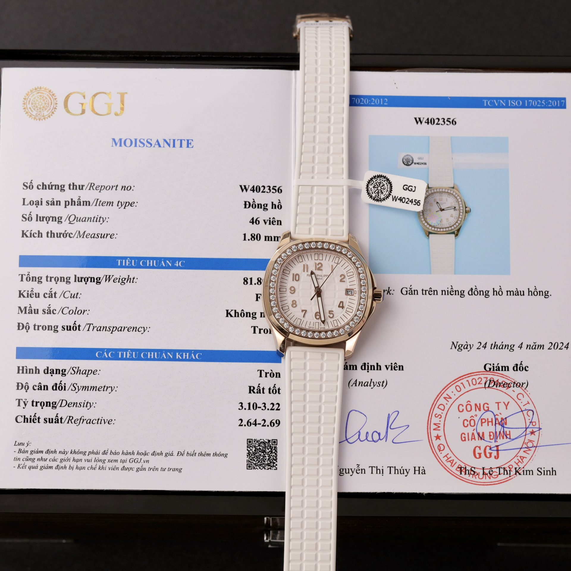 Patek Philippe Rep 11 Watch Women s Aquanaut 5067 Rose Gold Plated Moissanite Diamonds 35.6mm - Elite Watch Atelier