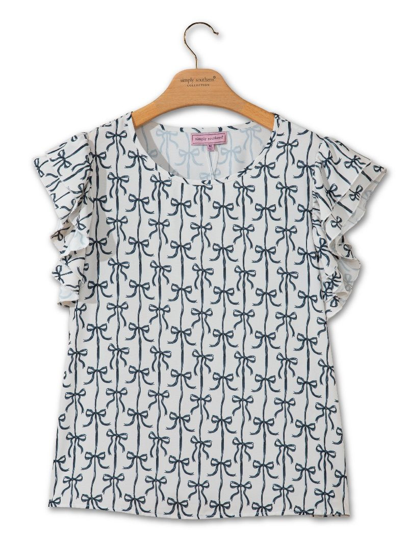 0126-TOP-SWT-RFL-BLKBOW - Simply Southern Outlet