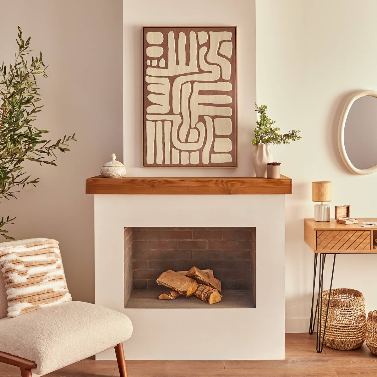 3D Canvas "Marcella" Brown, 60x90 cm