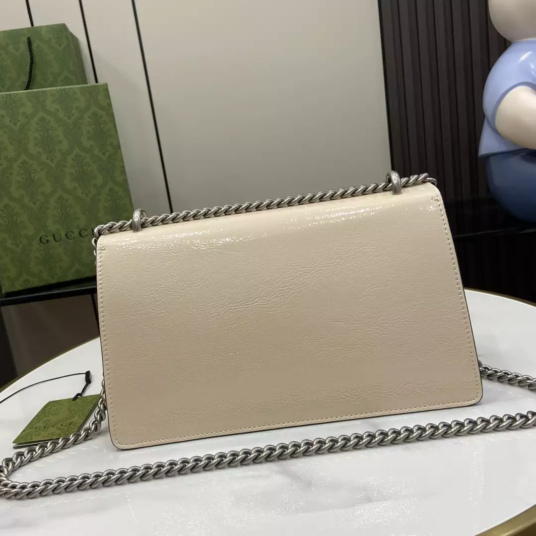 Dionysus Small Shoulder Bag in Light Grey Patent Leather1:1High-quality replica