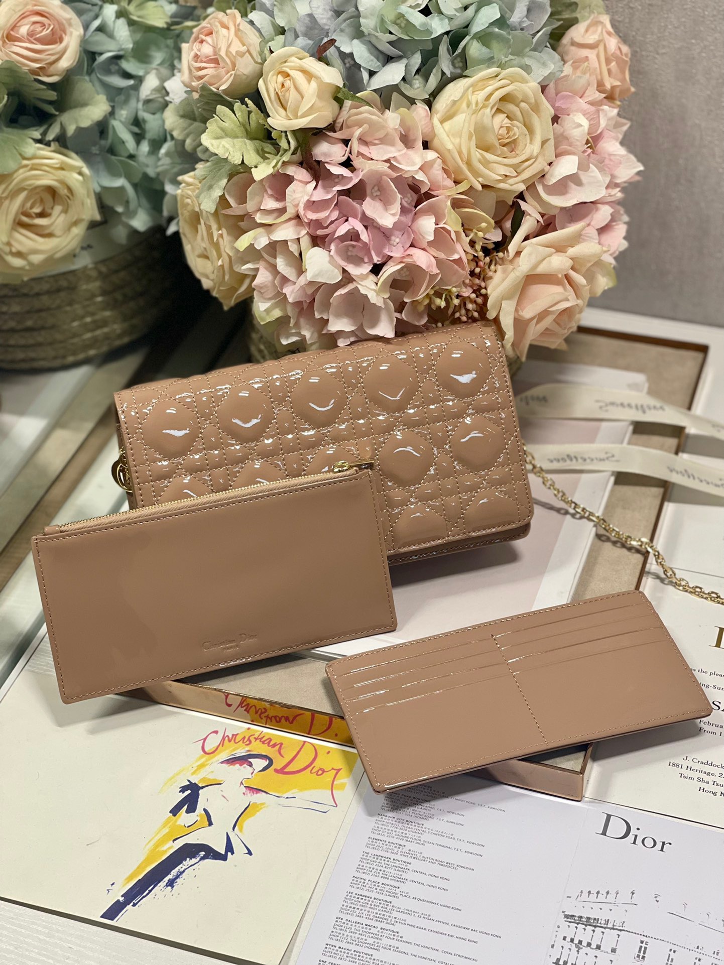 Christian Dior Lady Dior Pouch Beige, For Women, Women’s Handbags 8.5in/21.5cm CD S0204OVRB_M45M1:1High-quality replica