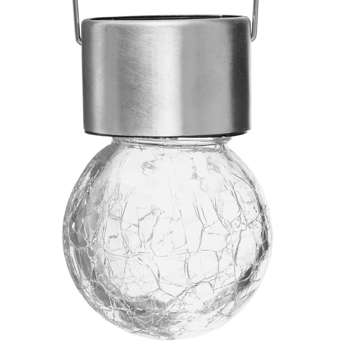 Hanging lamp "Marty" Glass, Silver, D.6 cm