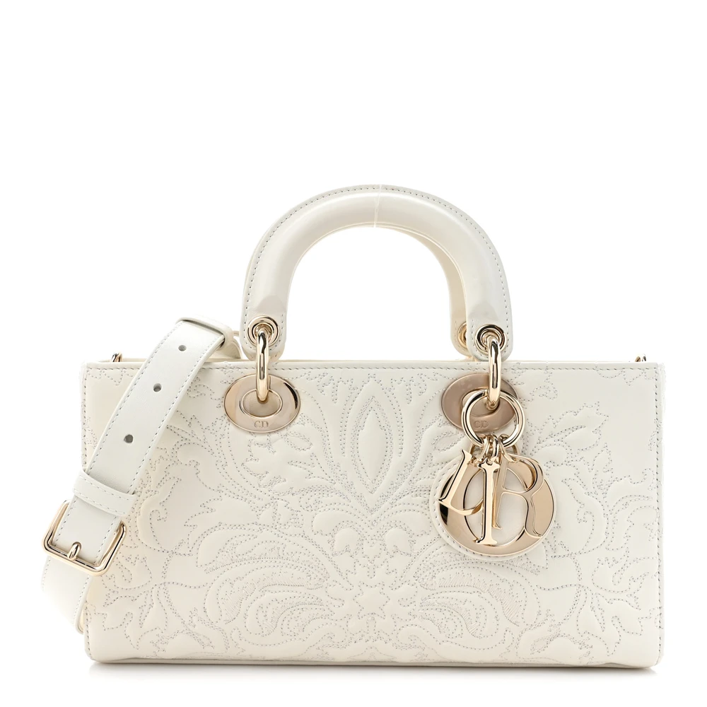Mirror Quality Replica Dior Lady D-Joy Handbag in Ornamental White
