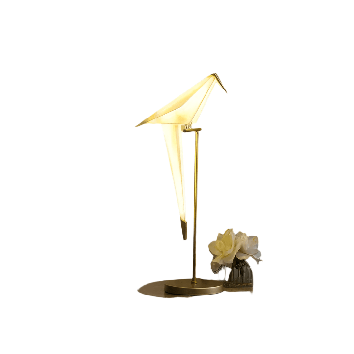 LichtVlucht – Origami Vogel Tafellamp in Kunstzinnig Design