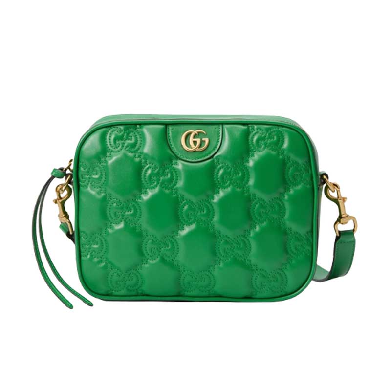GG Matelassé leather small bag Bright green – GB029