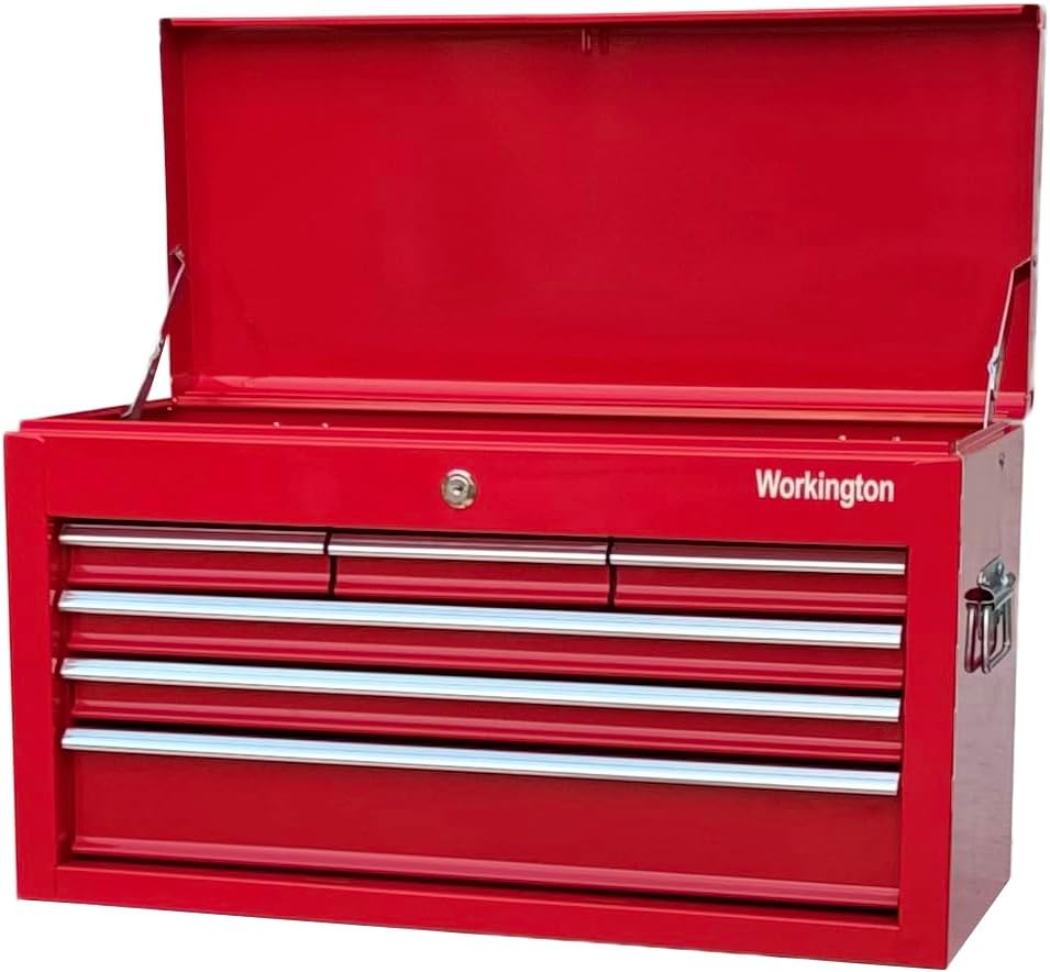 Workington Portable Metal Tool Chest with 6 Drawers, 24