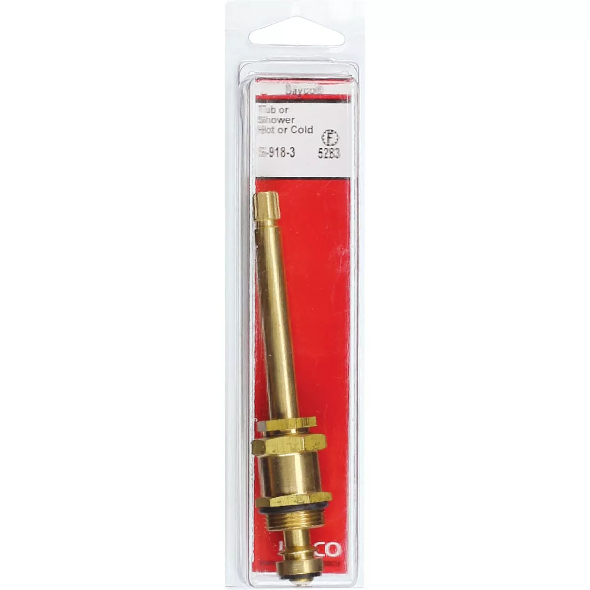 Lasco Sayco No. 5283 Hot/Cold Brass Bathtub Stem