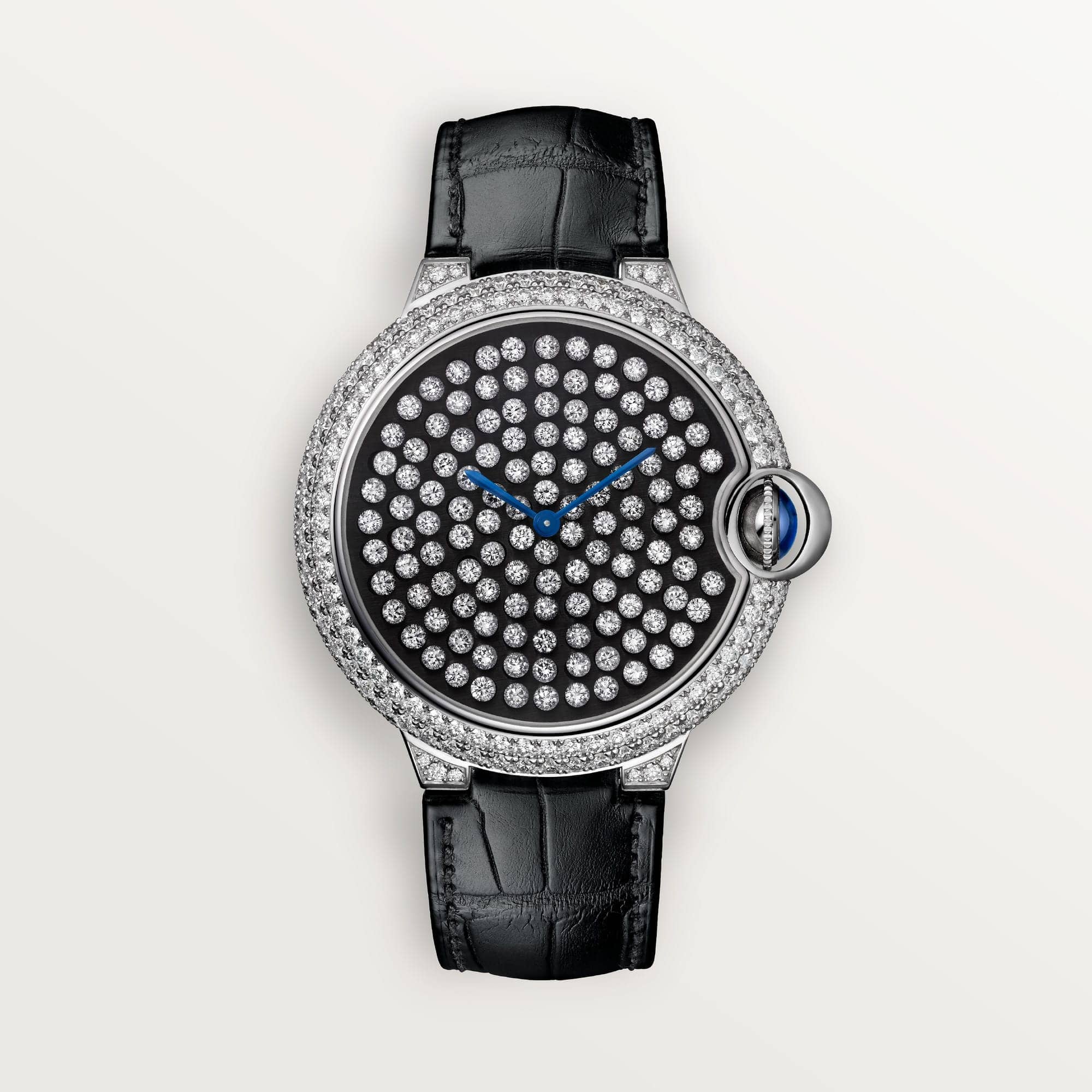 fake cartier watch Ballon Bleu de Serti Vibrant watch 42 mm Manufacture manual winding mechanical movement(1:1 replica) - Top club