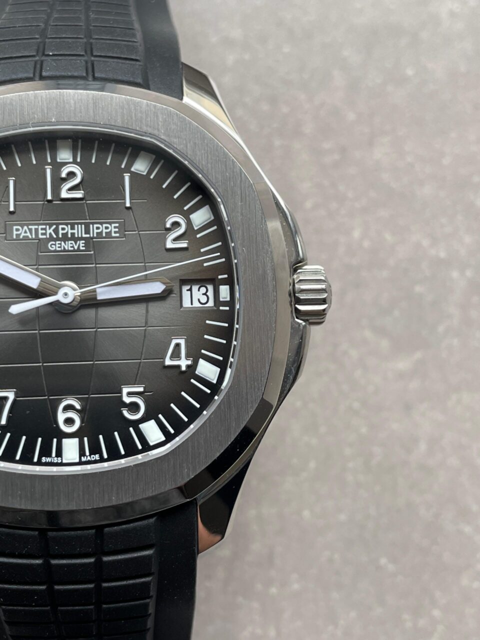 Replica PATEK PHILIPPE Aquanaut 5167 SS 3KF Best Edition Gray Dial on Black Rubber Strap A324 Super Clone V2 - Top club