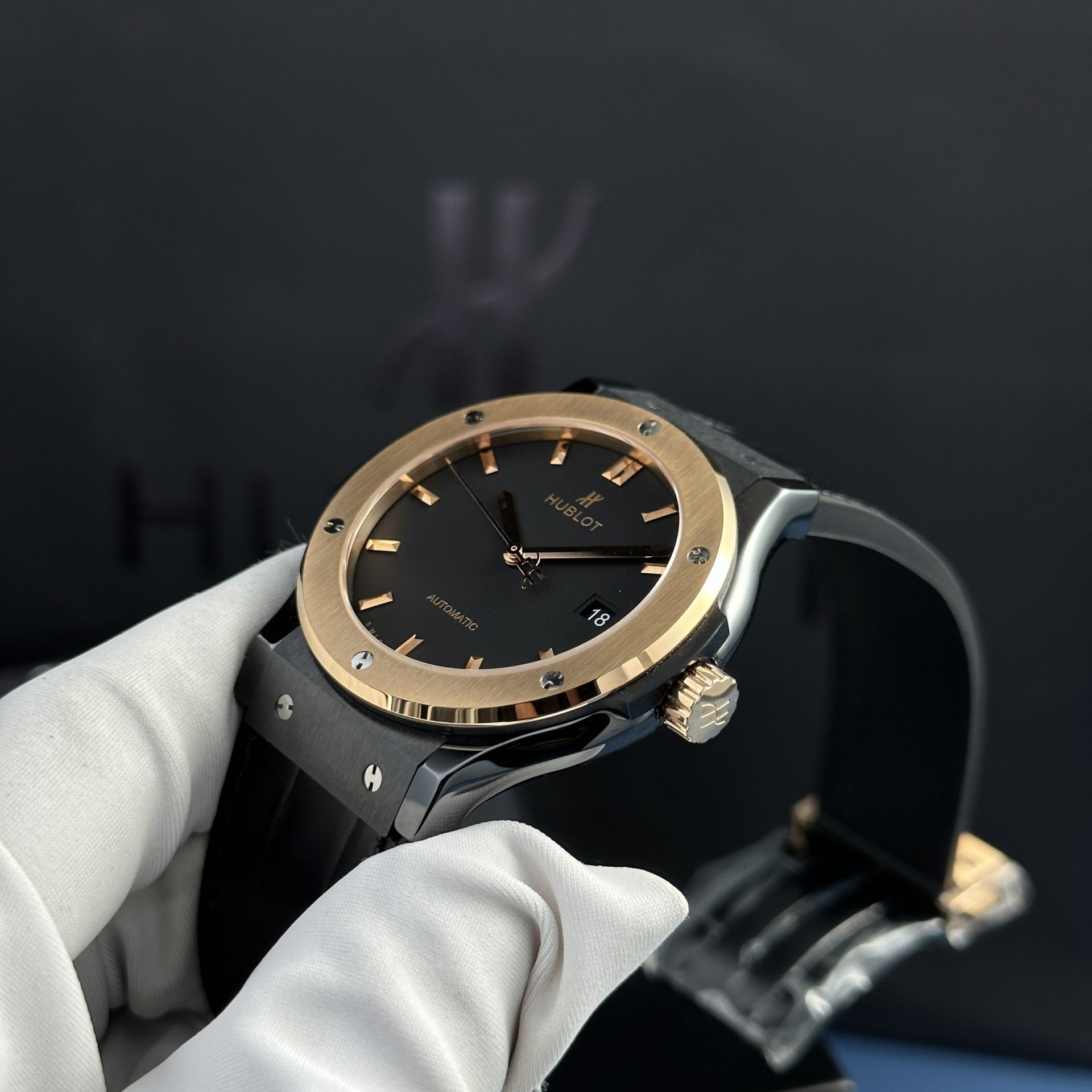 Hublot Best Fake Watches Classic Fusion Ceramic Demi King Gold 42mm - Top club
