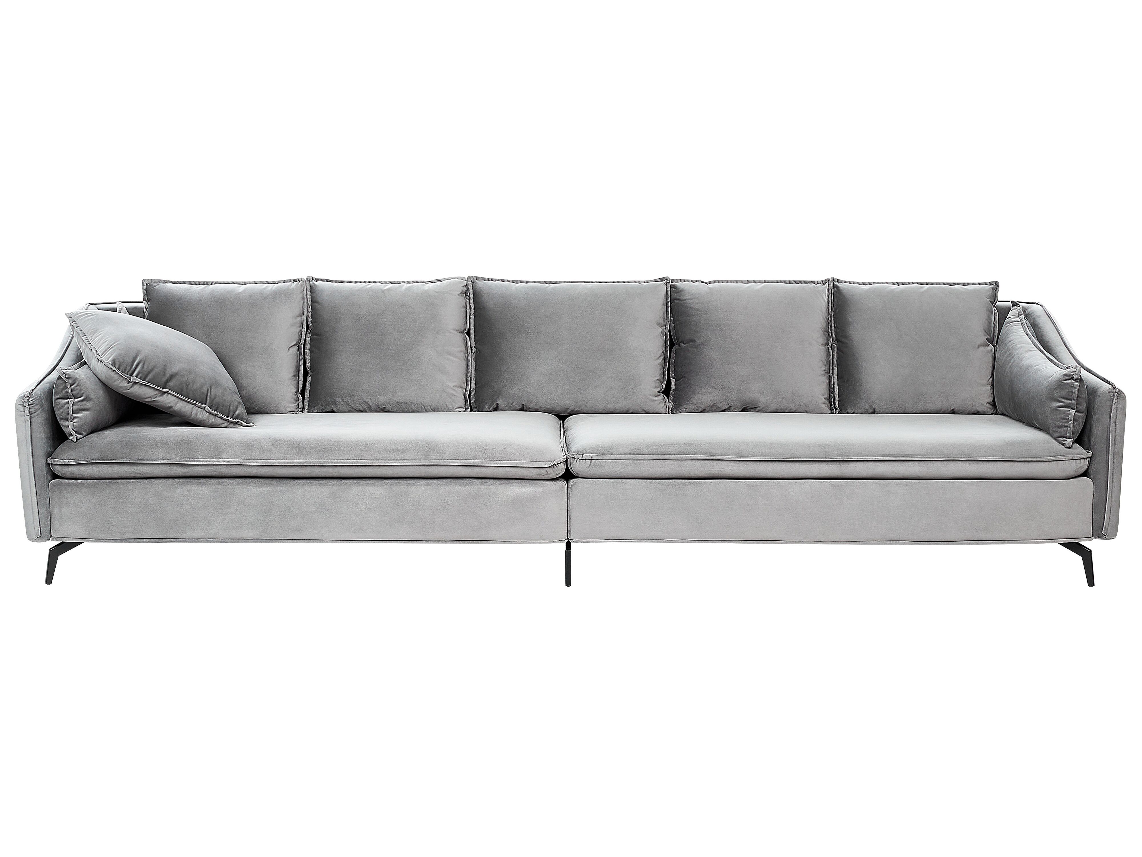 Sofa 4 Seater AURE Velvet Light Grey