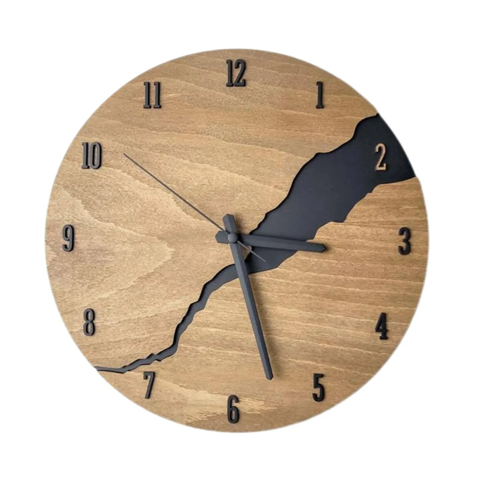 GlobalTime | Eenvoudige Houten Wandklok