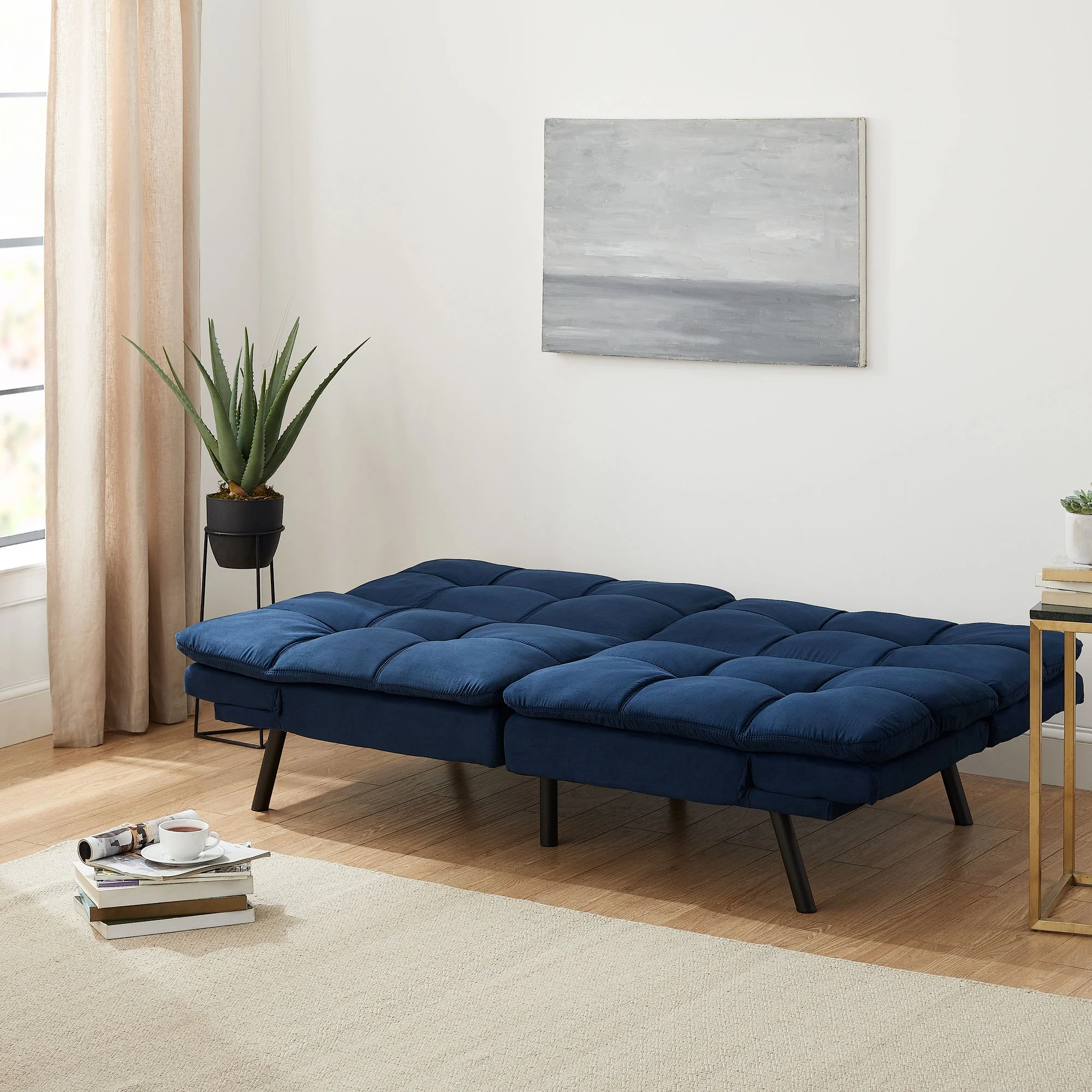 Mainstays Memory Foam Futon with 72",Black - Image 18