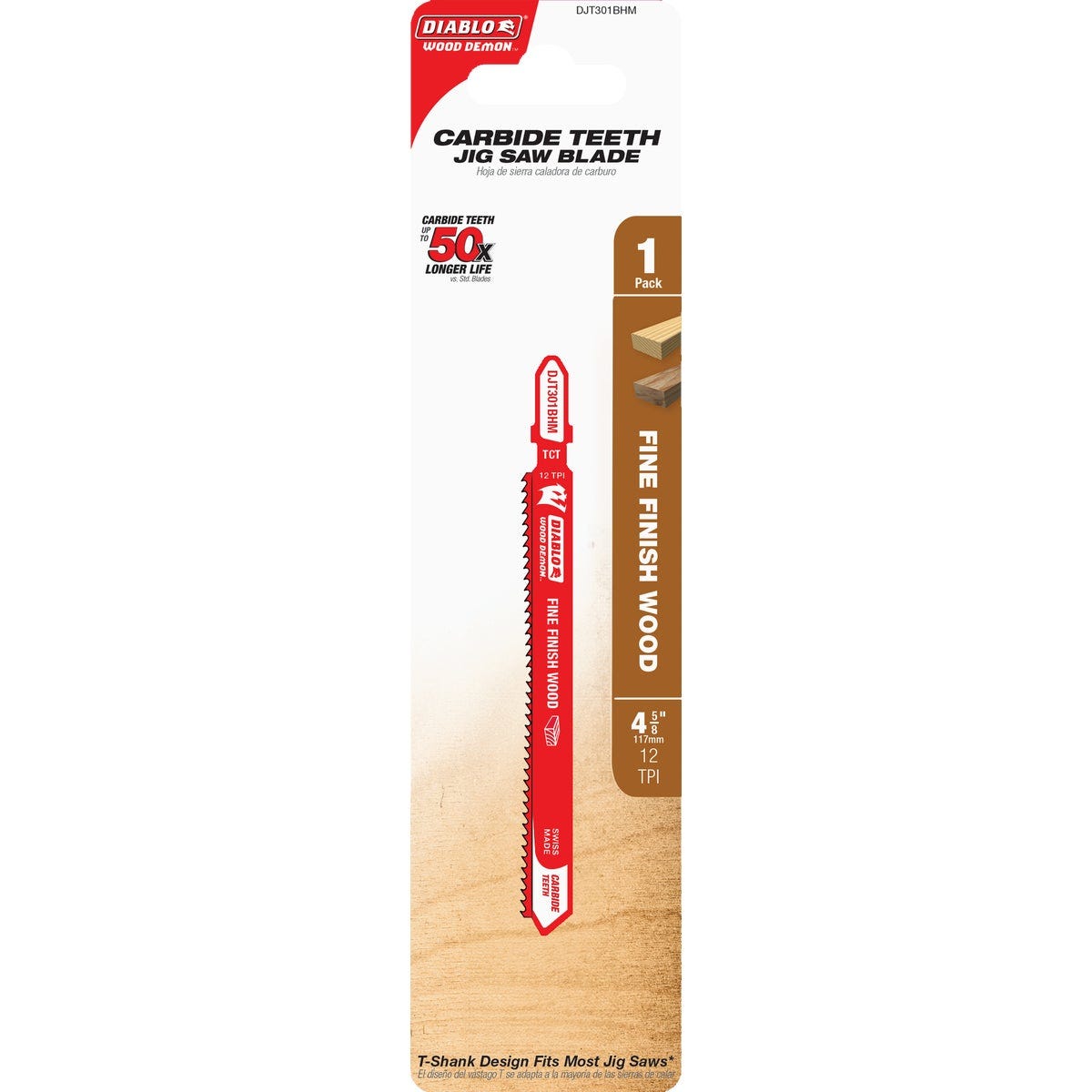 Diablo Wood Demon 4-5/8 In. 12 TPI Carbide Jig Saw Blade for Fine Finish Wood