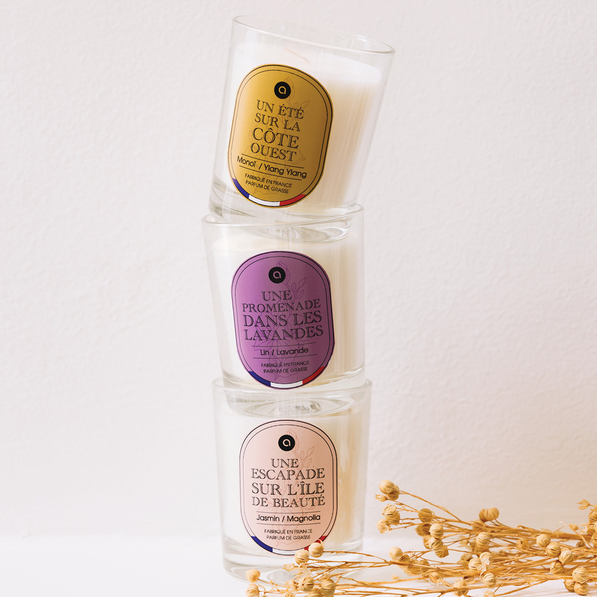 Scented candle "Nibi" Vanilla, 180 g