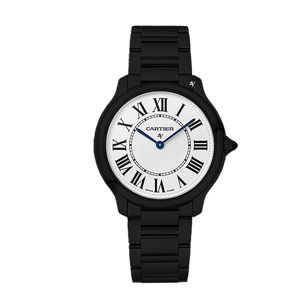 Fake Cartier Replica Watch RONDE MUST Limited Edition Black DLC-PVD(1:1 replica) - Top club