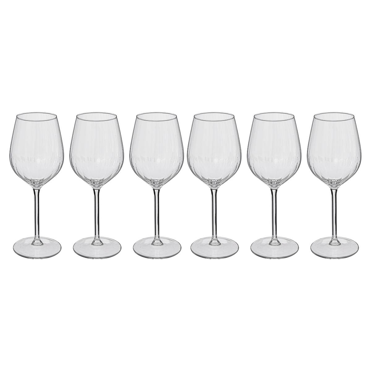 Set of 6 wine glasses "Volta" 380 ml, Transparent