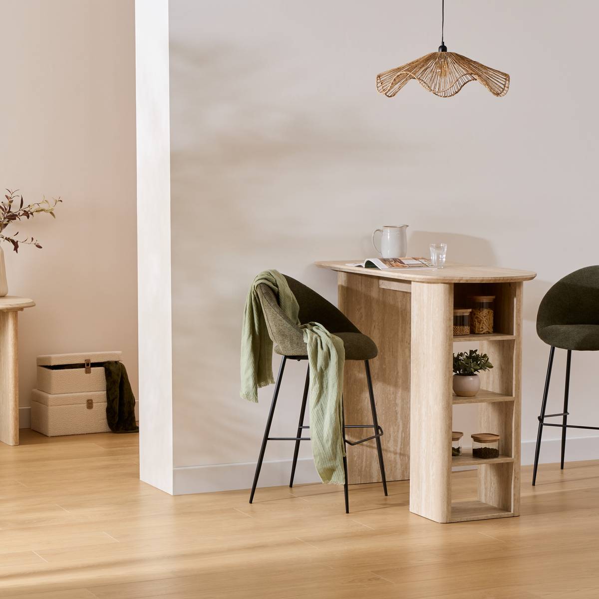 Bar Table "Anaya" Beige, 120x60 cm