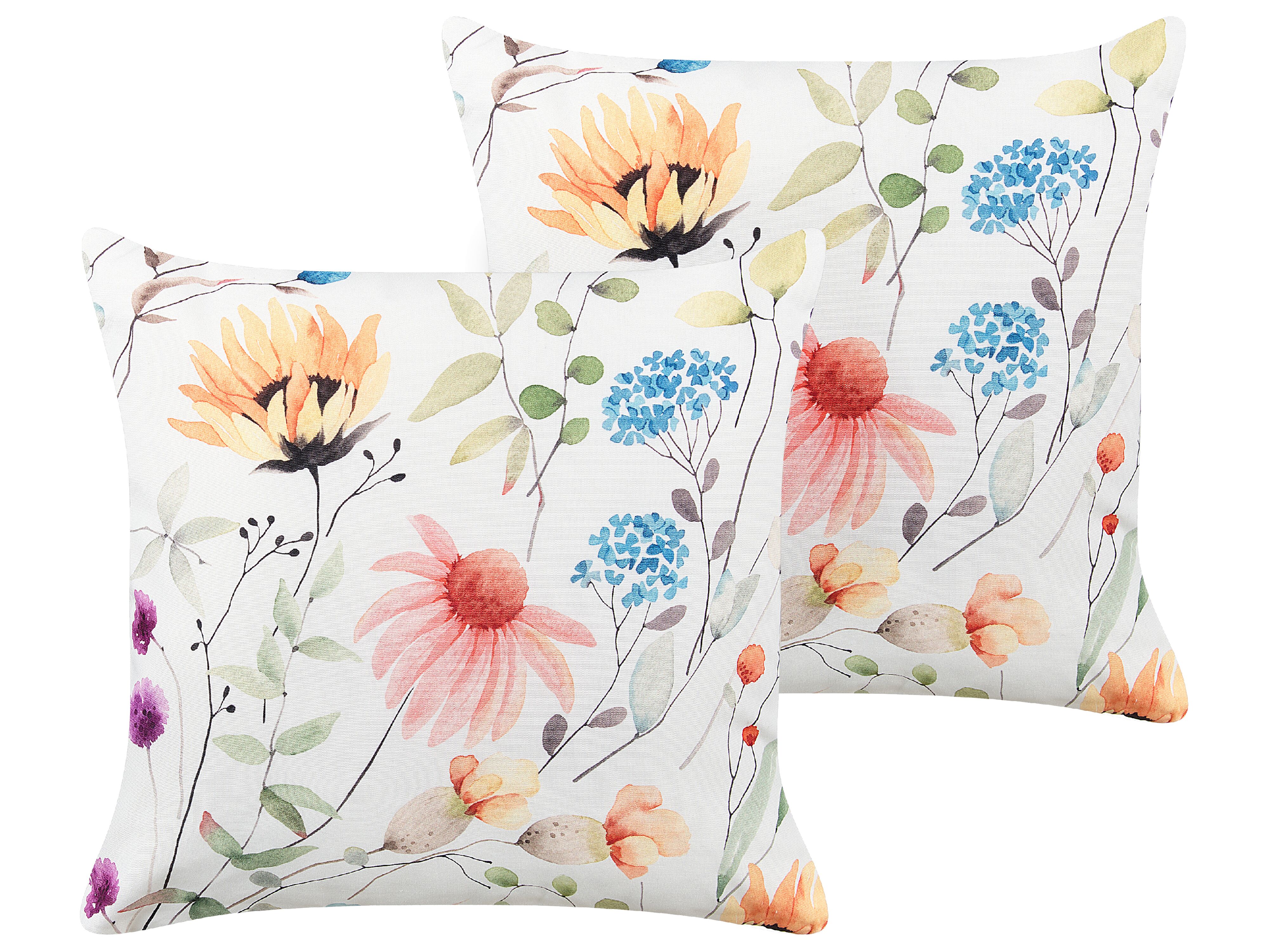 Set of 2 Outdoor Cushions MONESI Floral Pattern 45 x 45 cm Multicolour