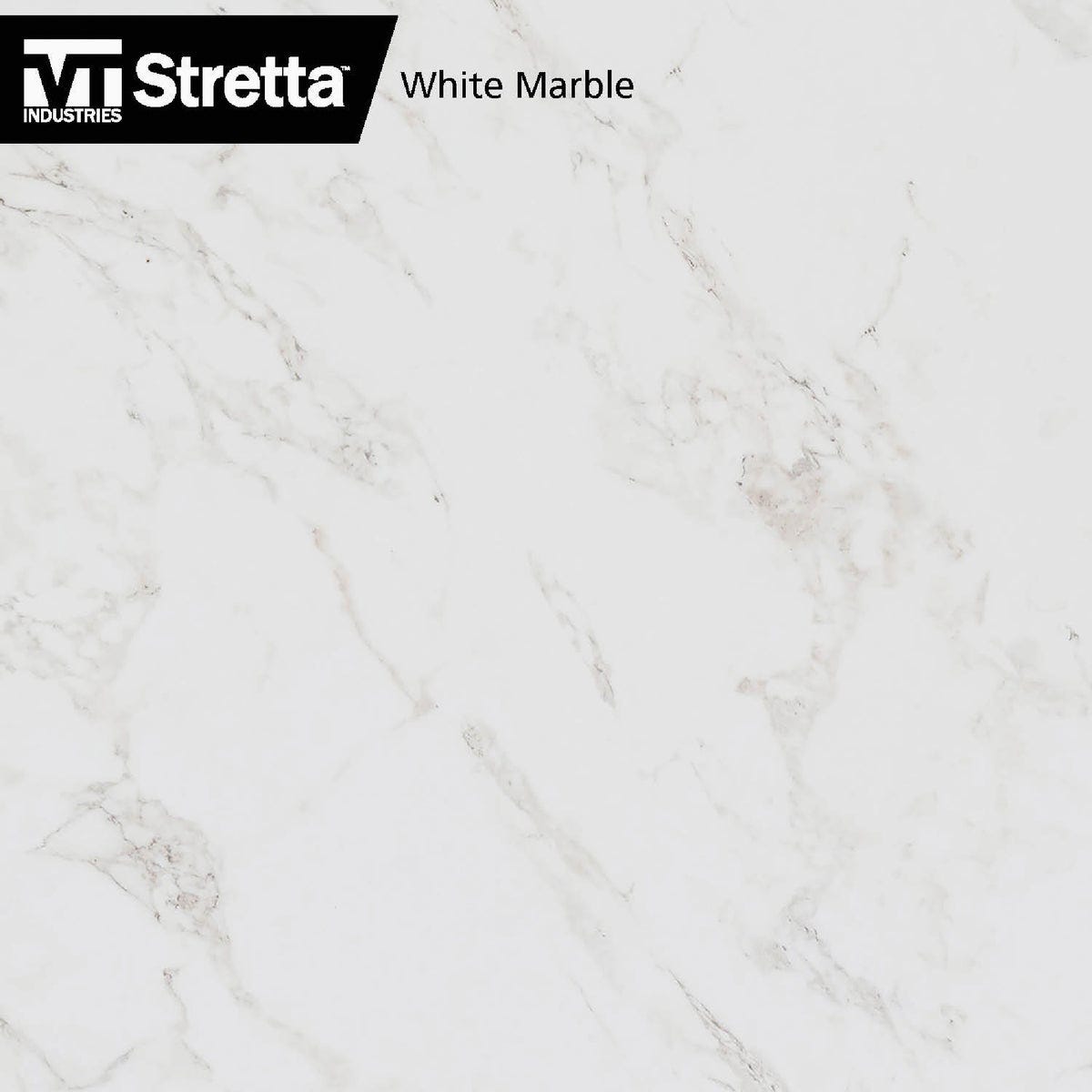VT Industries Stretta 6 Ft. Left Hand Laminate White Marble Countertop