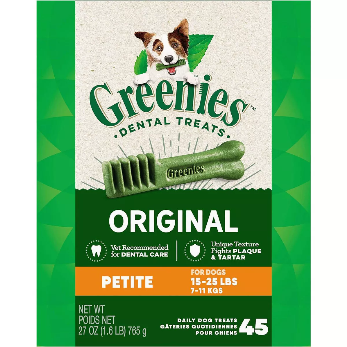 Greenies Petite Small Dog Original Flavor Dental Dog Treat (45-Pack)
