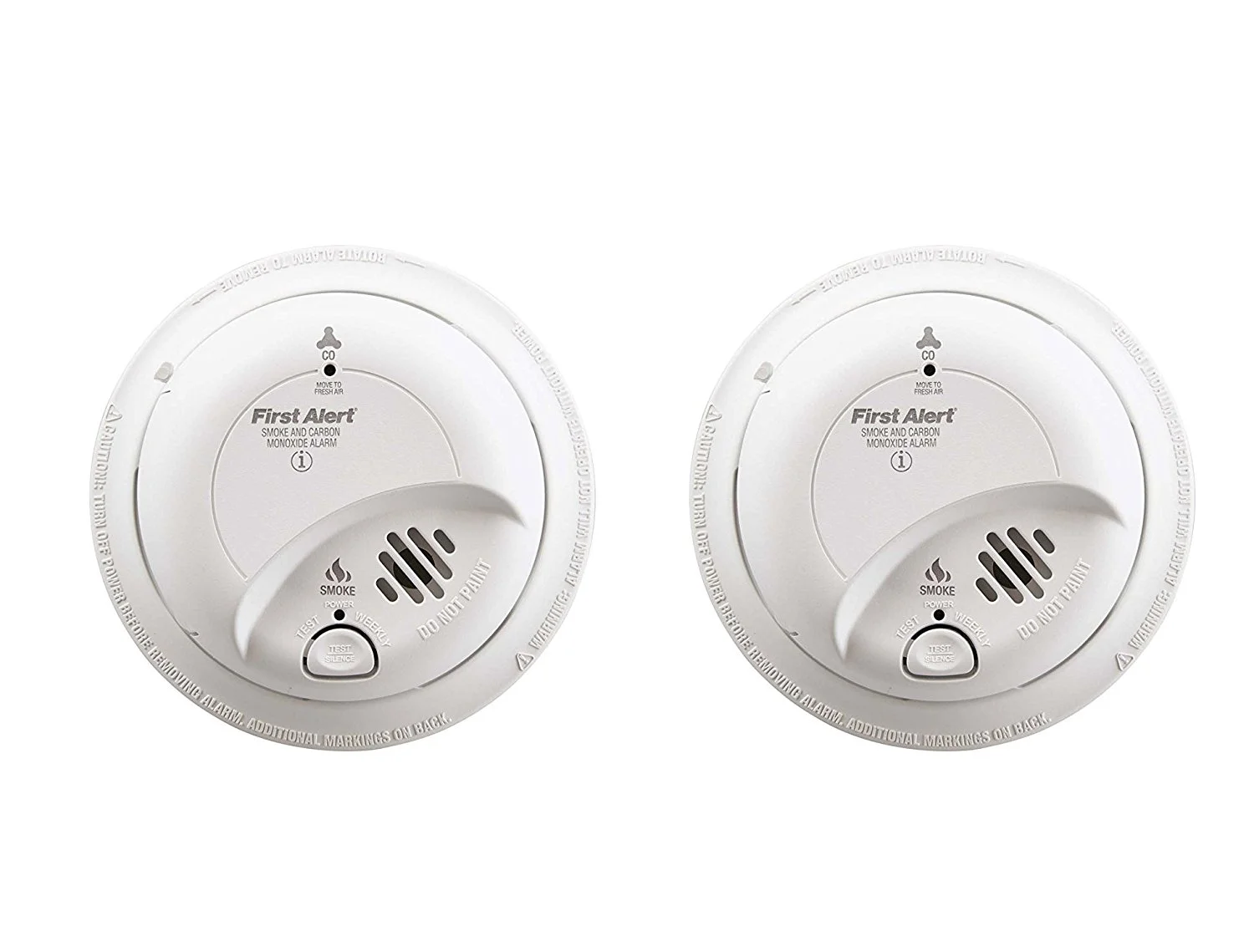 First Alert SC9120B Direct Wire Combination Smoke And Carbon Monoxide Detector, 120 Volt With 9 Volt Battery Back Up 2 Pack - Image 2