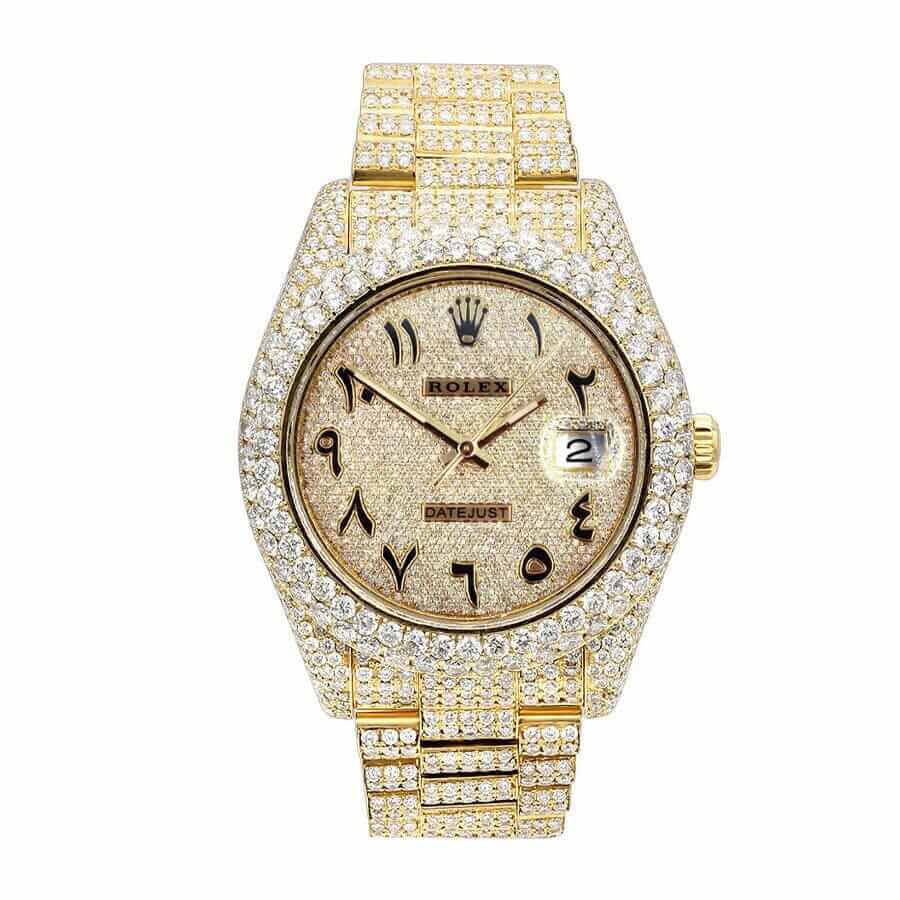 Rolex Arabic Dial Iced Out 116300 Replica - Elite Watch Atelier