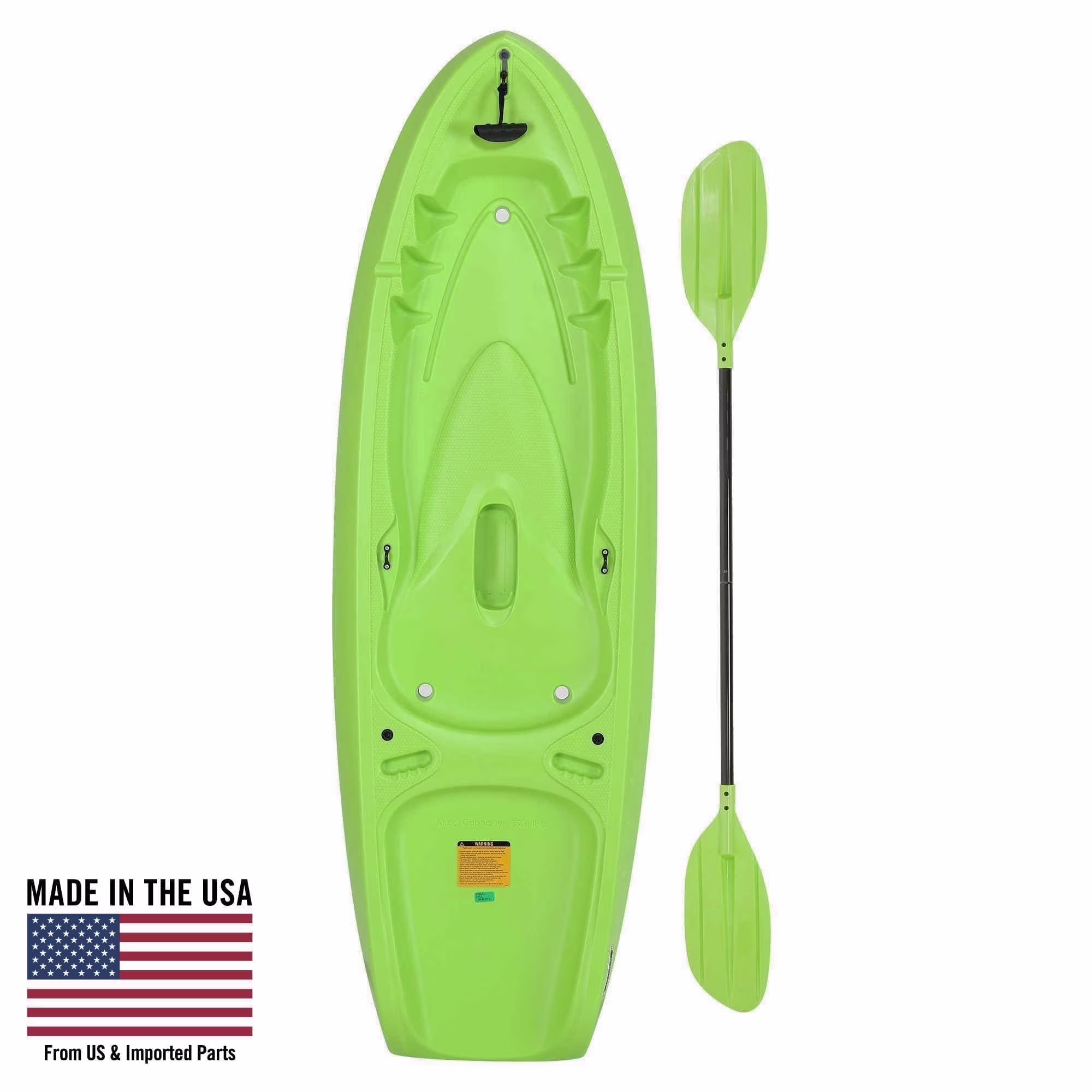 Lifetime Recruit 6.5 ft Youth Sit-on-Top Kayak, Lime Green (90765)