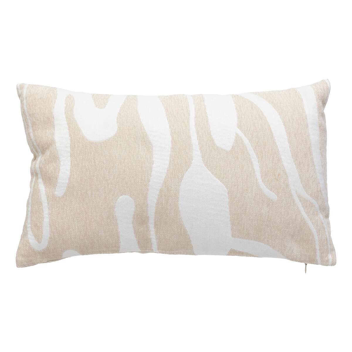Jacquard cushion "Madini" Beige linen, 30x50 cm
