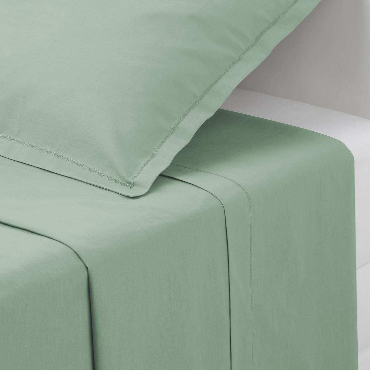 Cotton sheet Celadon blue, 240x290 cm