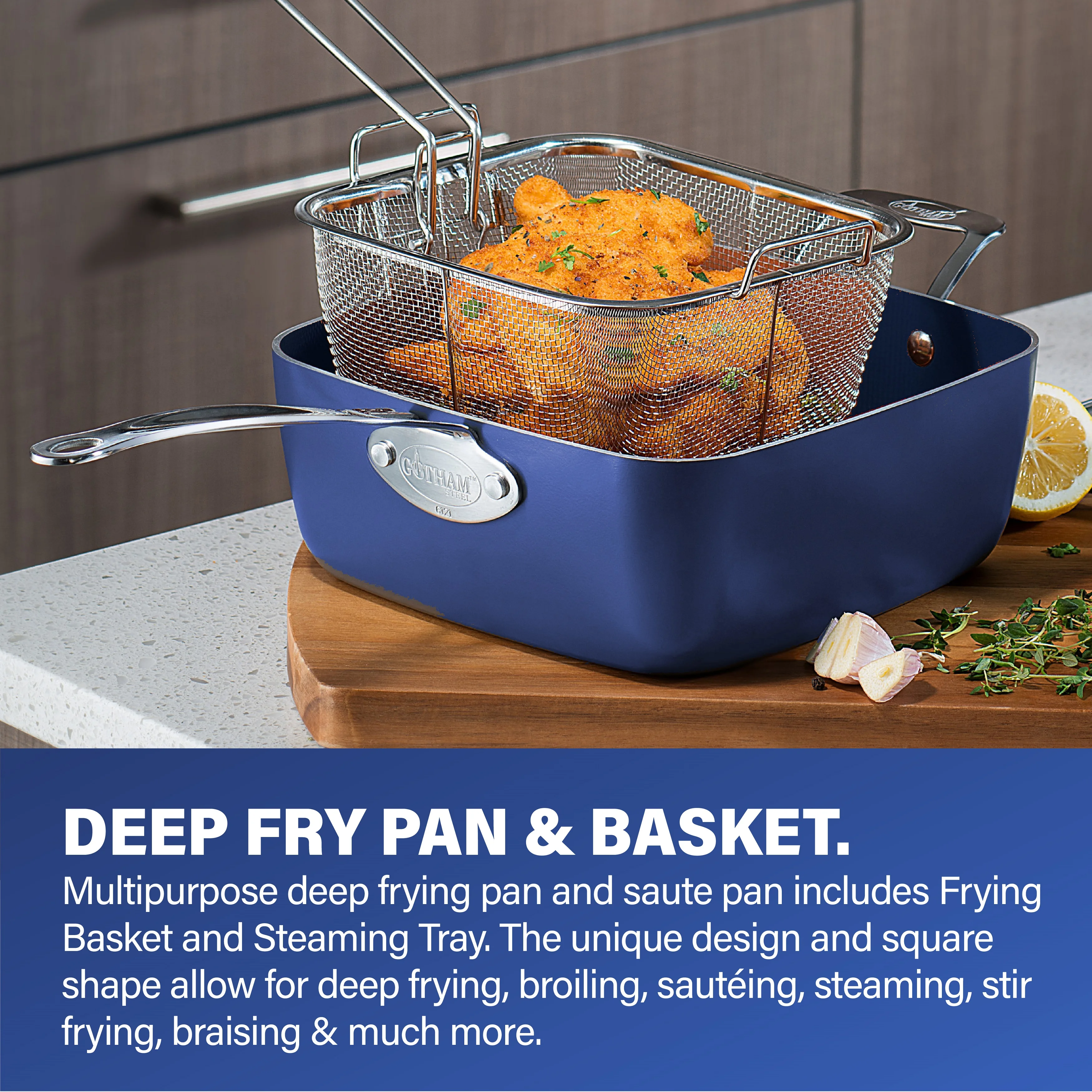 Granitestone True 20 Pc Pots and Pans Set Non Stick Cookware Set with Deep Square Pan and Bakeware Set, Non Toxic , Oven & Dishwasher Safe, No Cheater Pieces