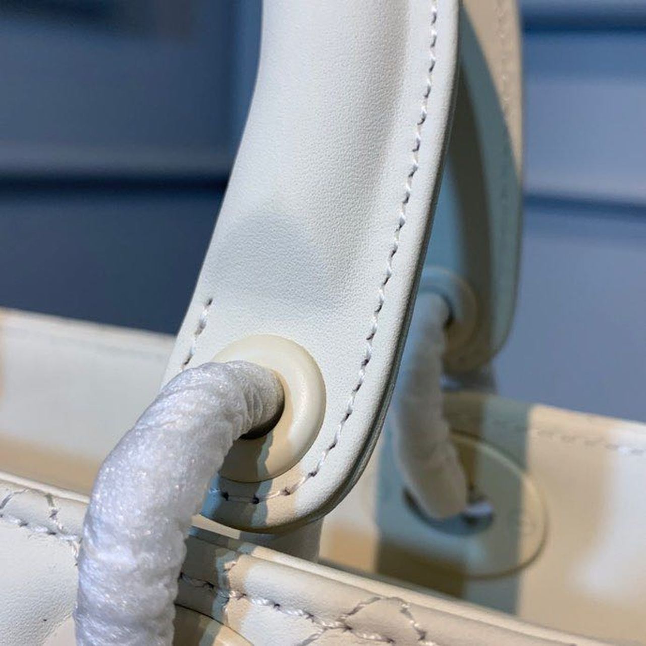 Christian Dior Medium Lady Dior Bag White For Women 9.5in/24cm CD1:1High-quality replica