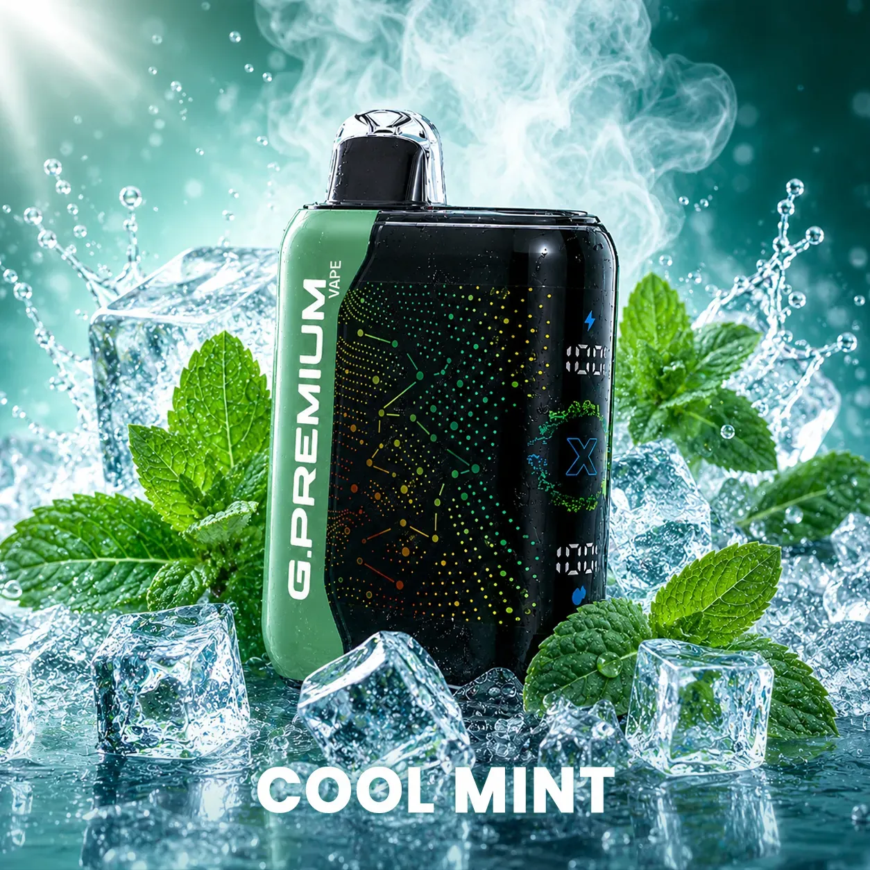 GEEK BAR PREMIUM 60 000 puffów – wariant Cool Mint; 10 smaków, Dual Mesh, 28 ml, 800 mAh