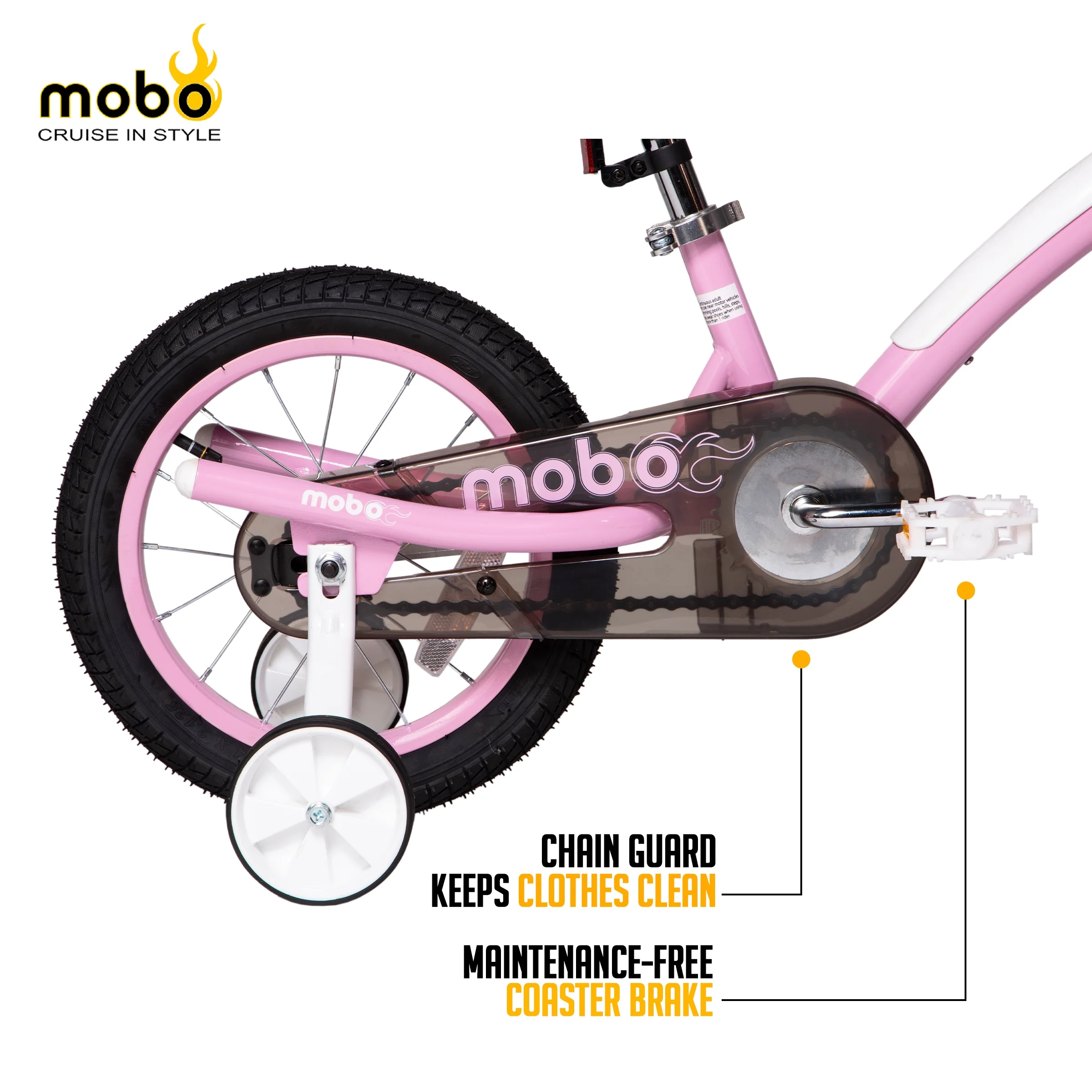 Mobo First Boy's 14" Kids Bike, Ages 3-5 Years Old, Red - Image 53