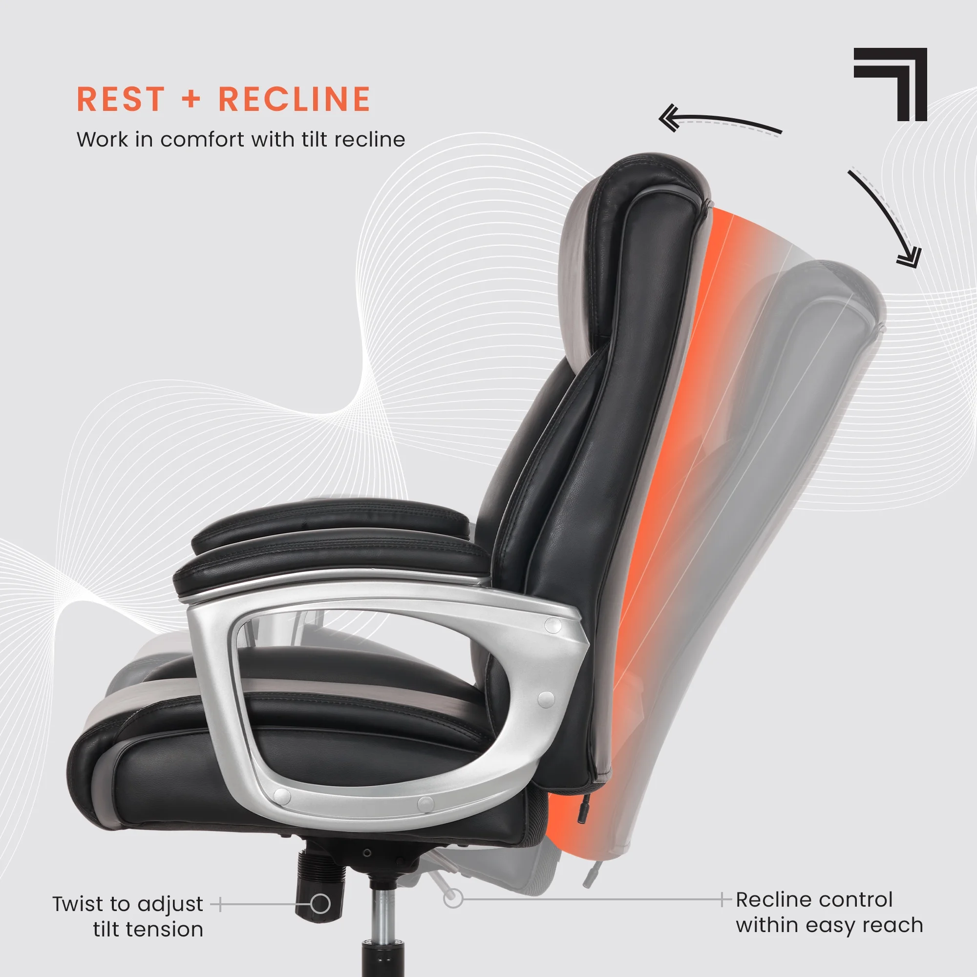 Sharper Image S-120 Massage and Heat Office Chair, Gray/White - Image 16