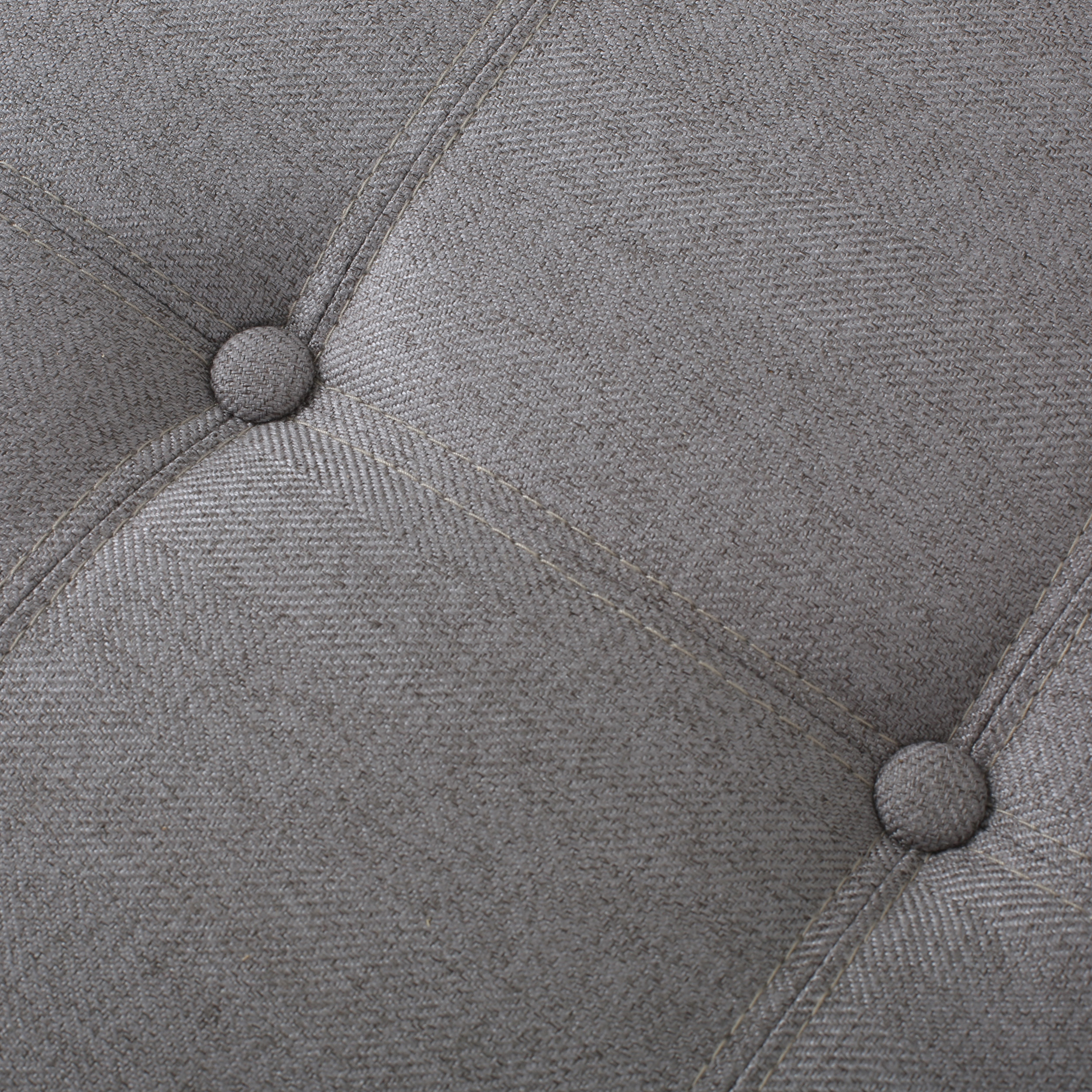 GDF Studio Valeno Mid Century Modern Fabric Tufted Storage Ottoman Bench, Light Gray and Light Brown
