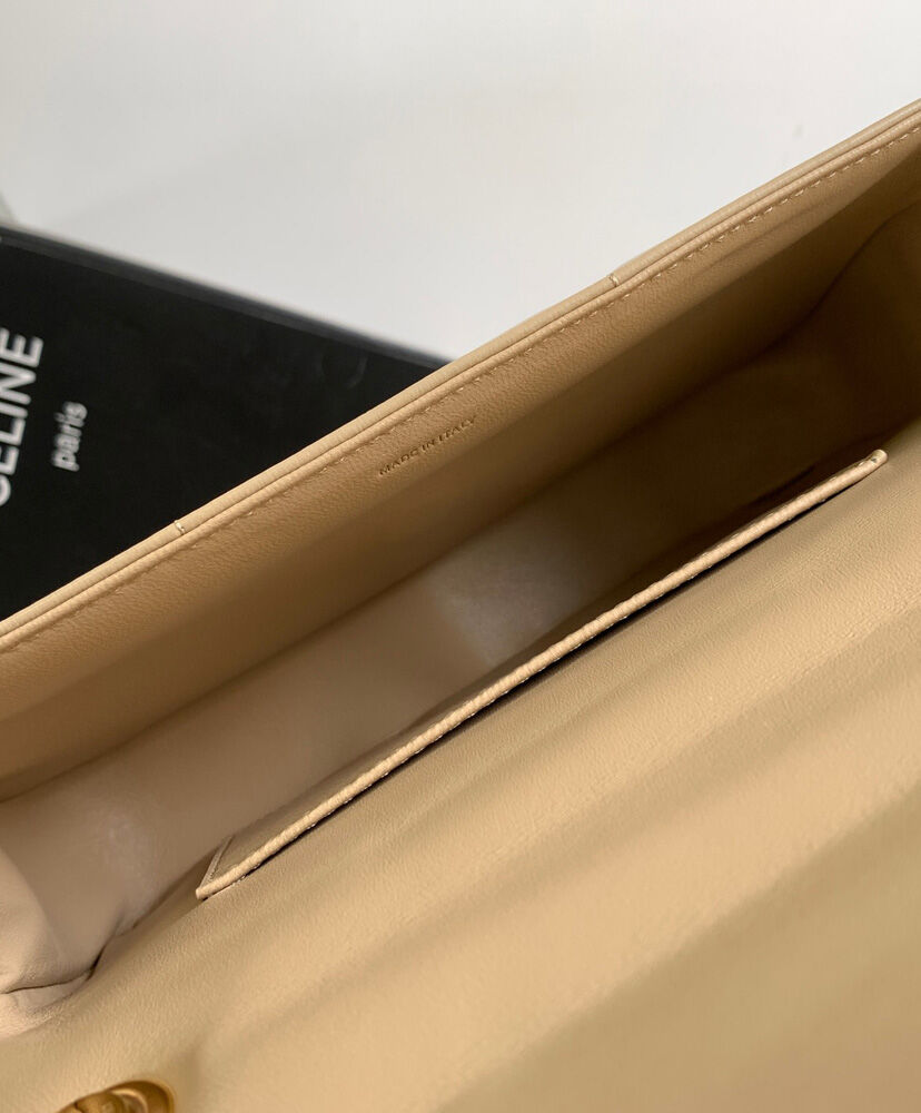 Celine Chain Shoulder Bag Matelasse Monochrome Apricot1:1High-quality replica