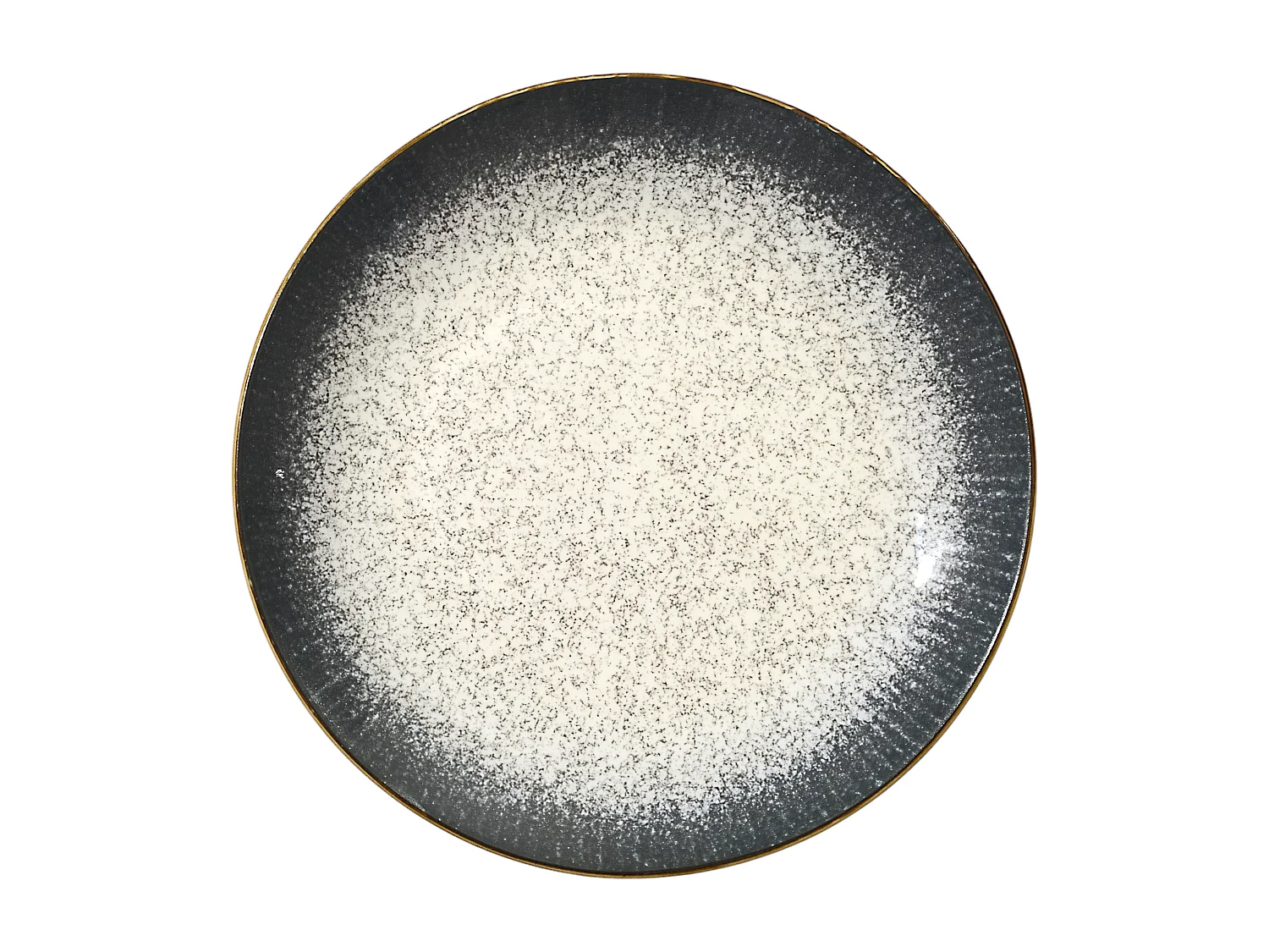 Service de Vaisselle - HOME DECO FACTORY - ELYSIA - 12 Pièces - Blanc et Gris