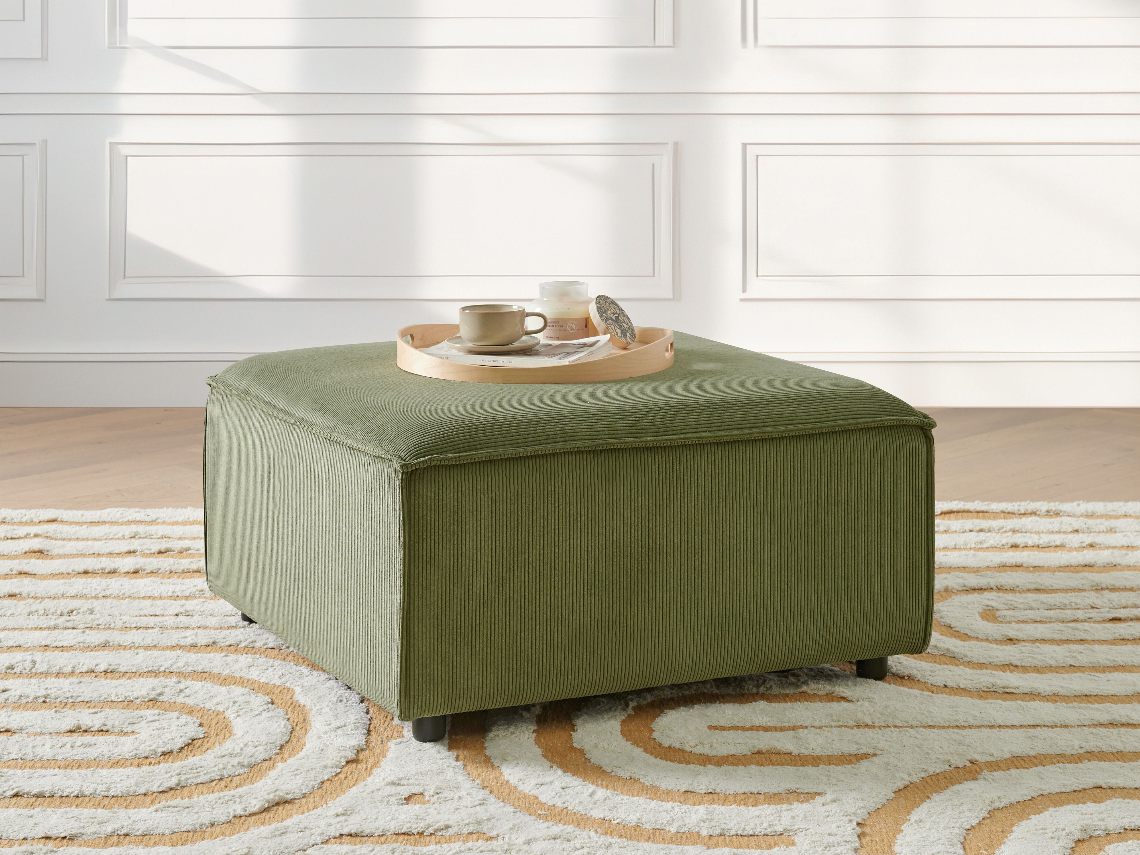 Ottoman ARDAL Corduroy Green