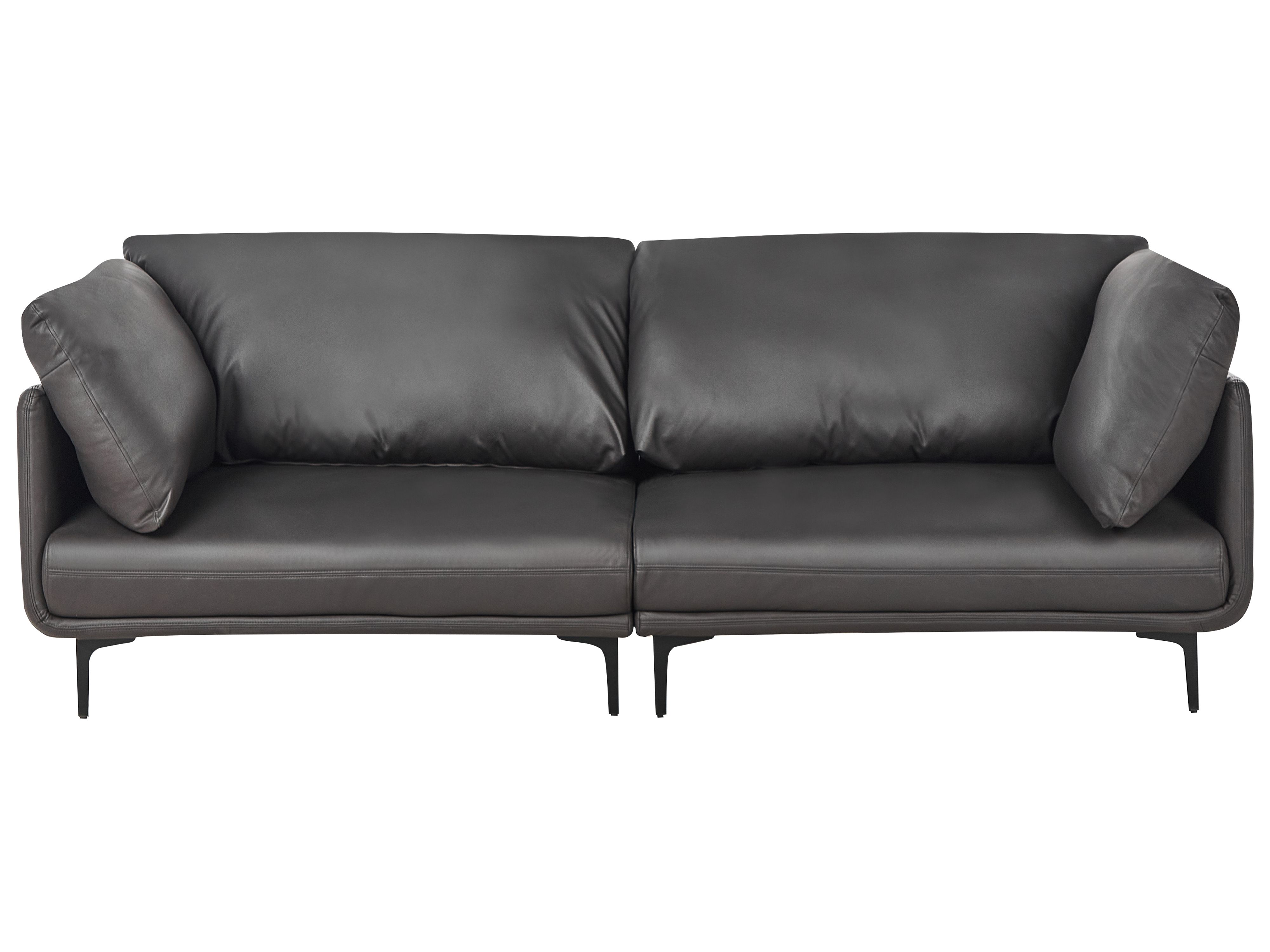 Sofa 3 Seater REVSNES Faux Leather Black