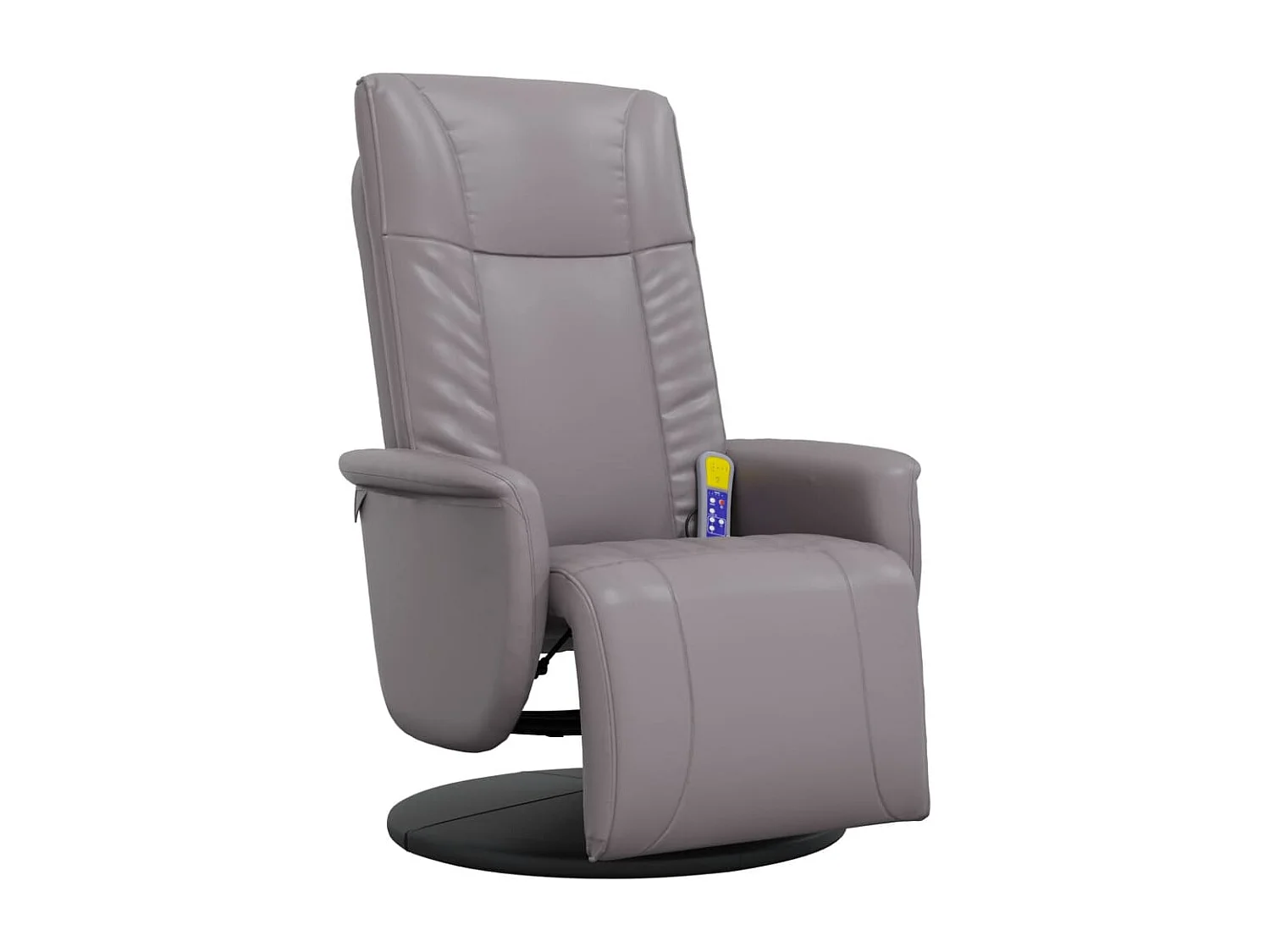Fauteuil inclinable-Fauteuil de salon de massage repose-pieds gris similicuir SHL3528