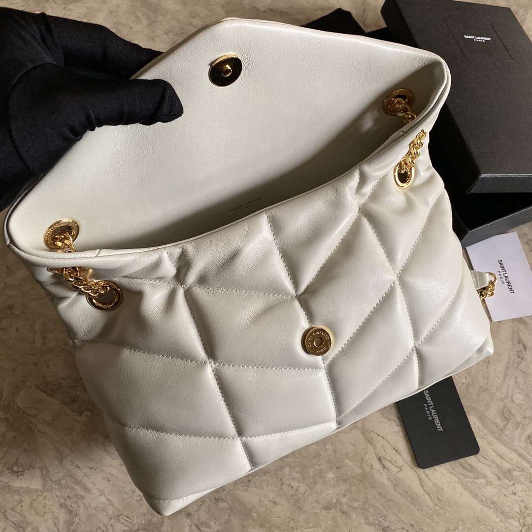 PUFFER MEDIUM BAG IN QUILTED LAMBSKIN1:1High-quality replica