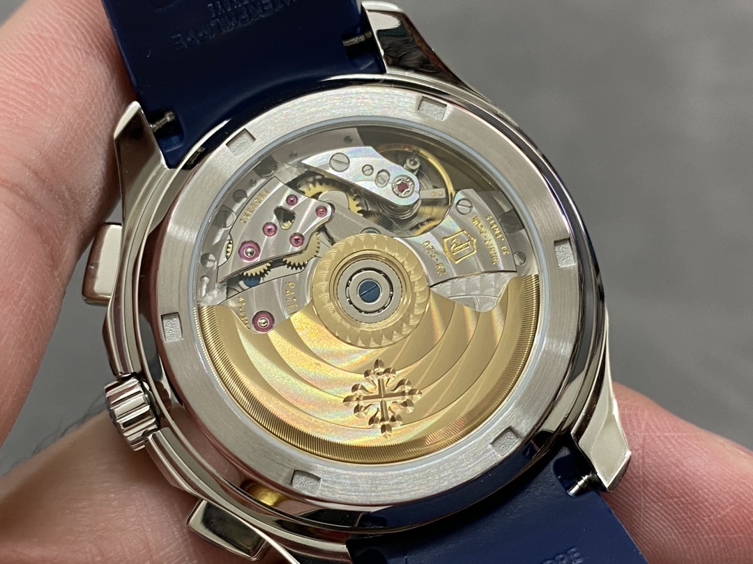 Fake Patek Philippe Replica Watch Aquanaut Chronograph White Gold Blue Dial 5968G-001 MMA(1:1 replica) - Top club