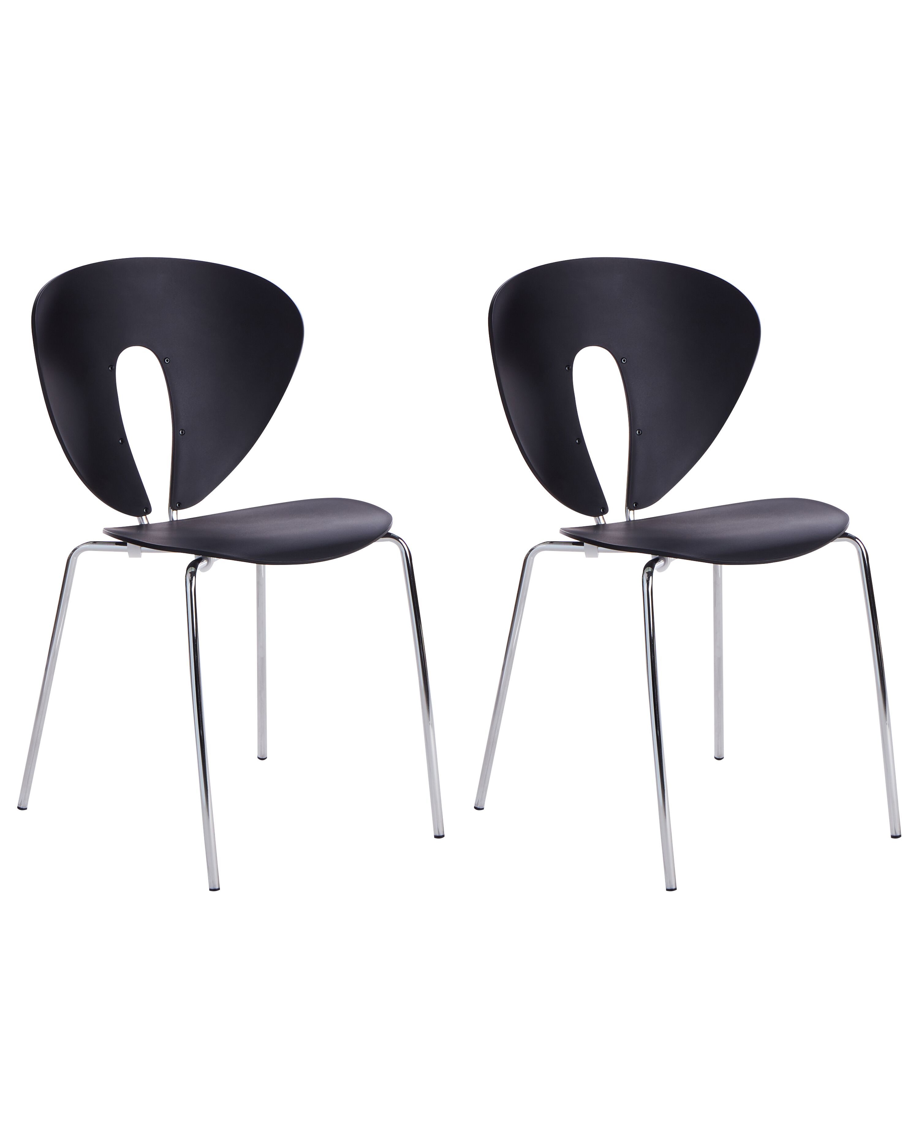 Set of 2 Dining Chairs TRACY Black