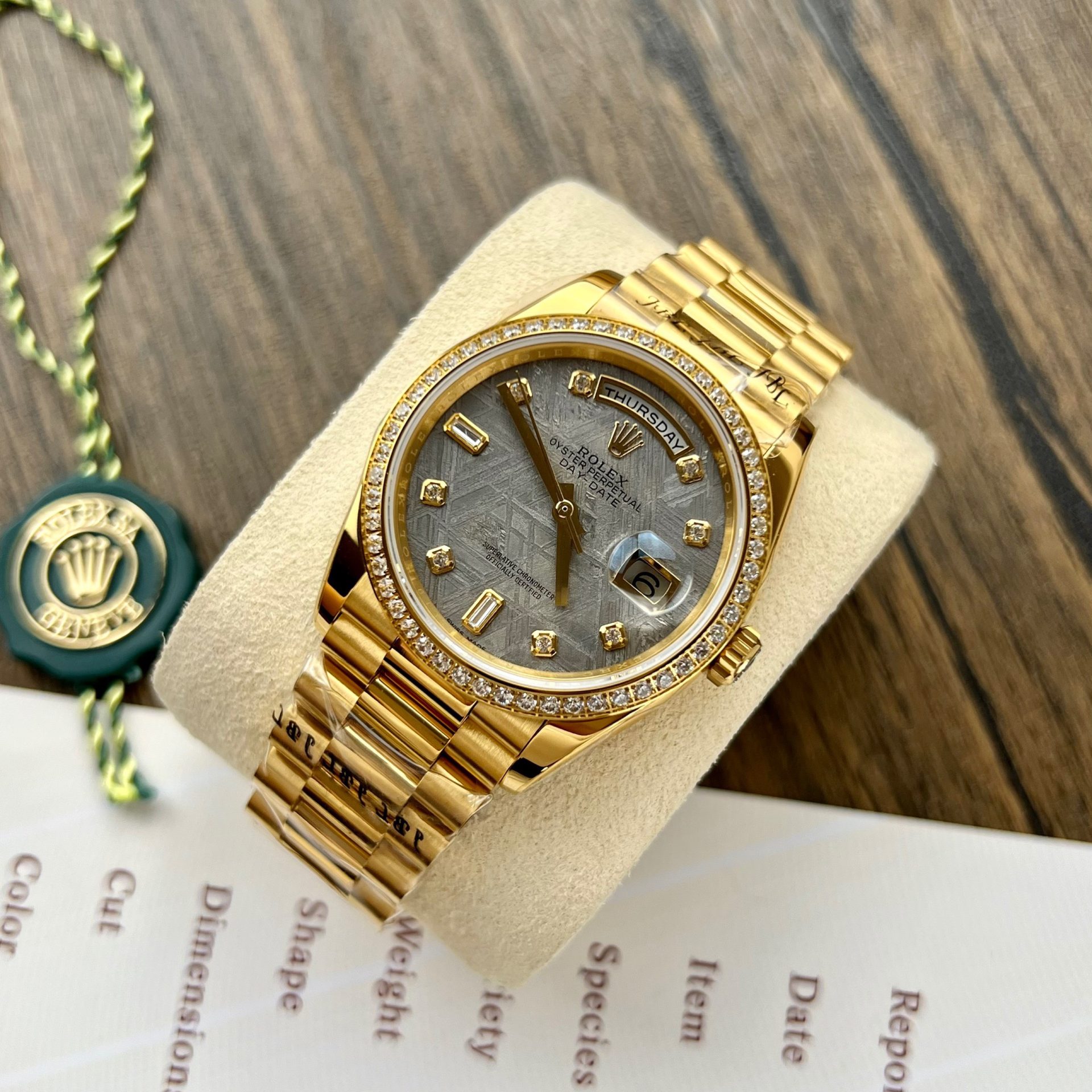 Rolex Fake Watch Day-Date Meteorite Dial RA Factory 36mm - Elite Watch Atelier