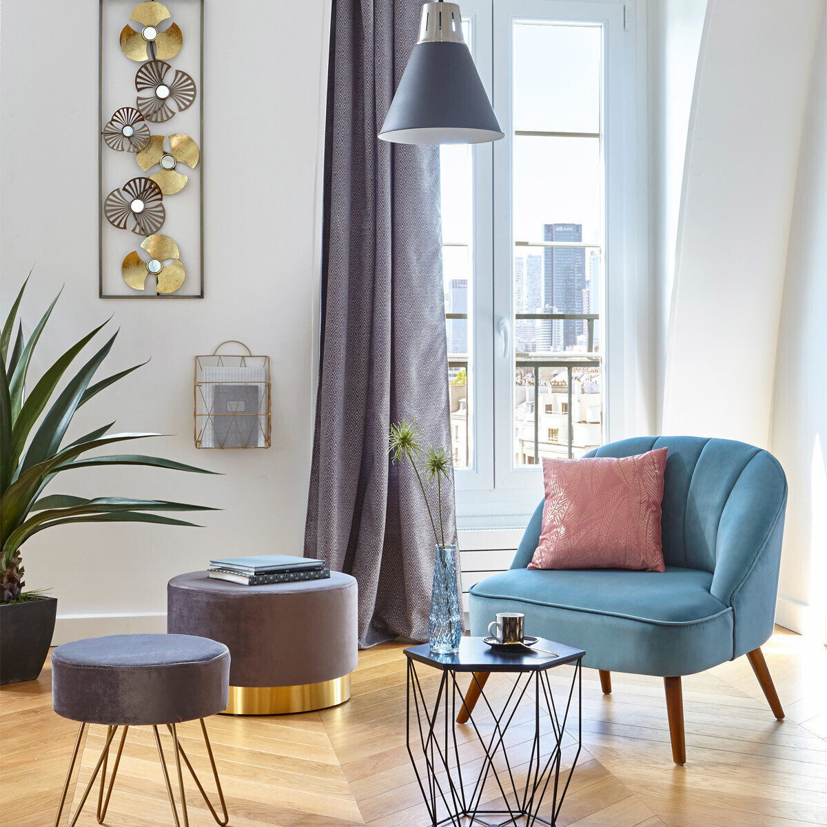 Wall decoration"Blomma" 31x89 cm