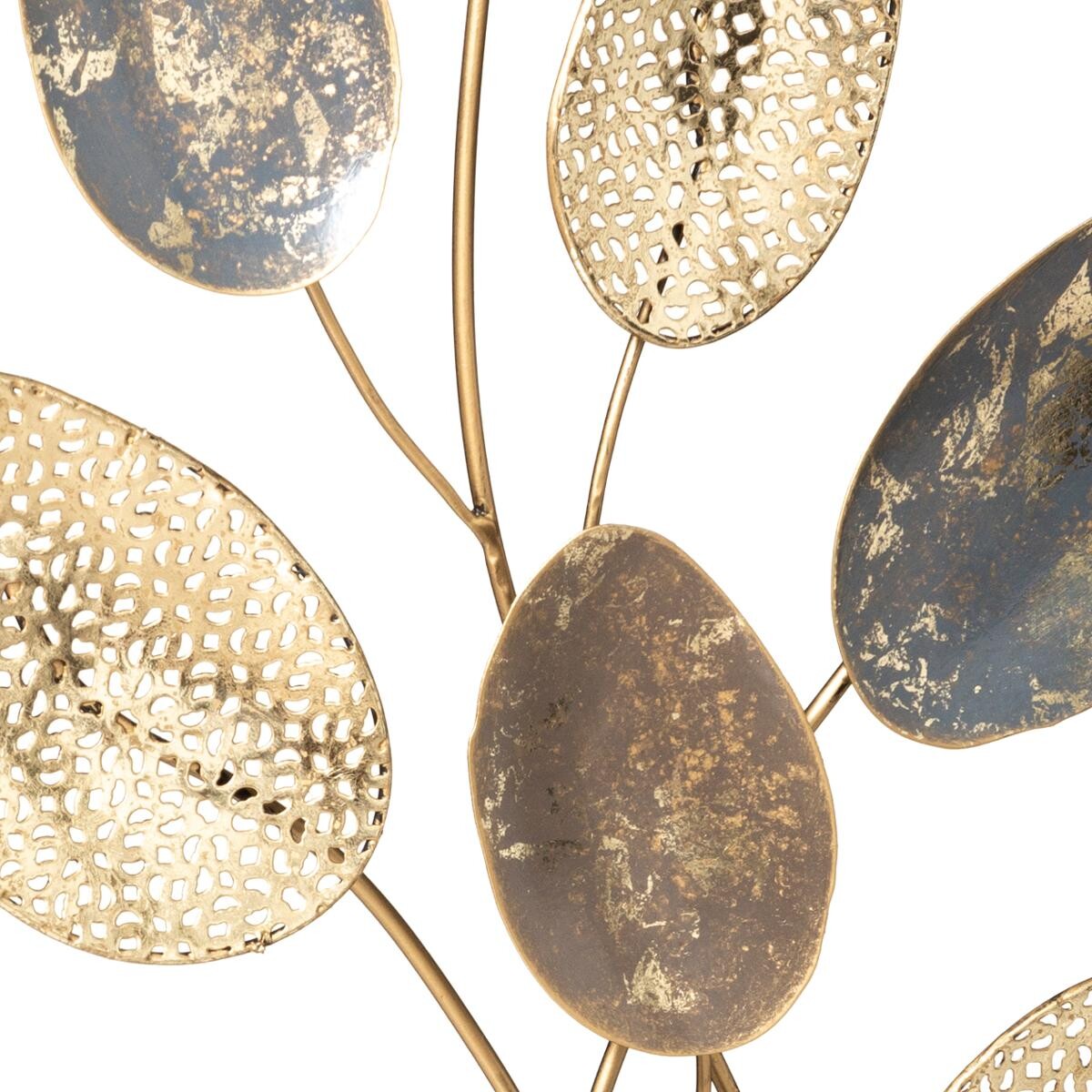 Decorative object "Leaves" Gilded metal, H.53 cm