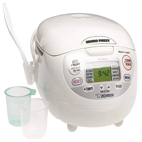 Zojirushi Neuro Fuzzy 5.5-Cup Electric Rice Cooker, White - Keep Warm
