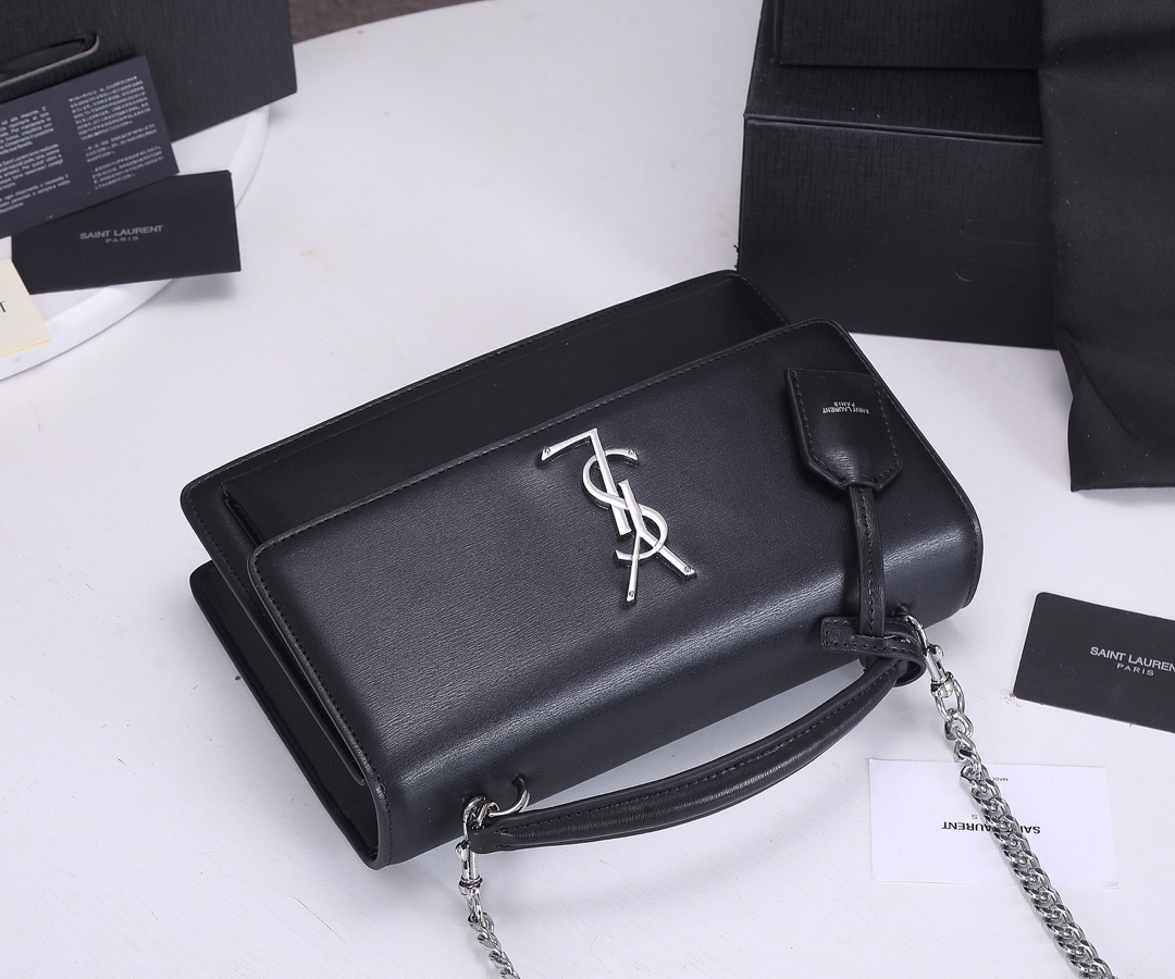 Replica Ysl Sunset Medium Top Handle Bag- Black1:1High-quality replica